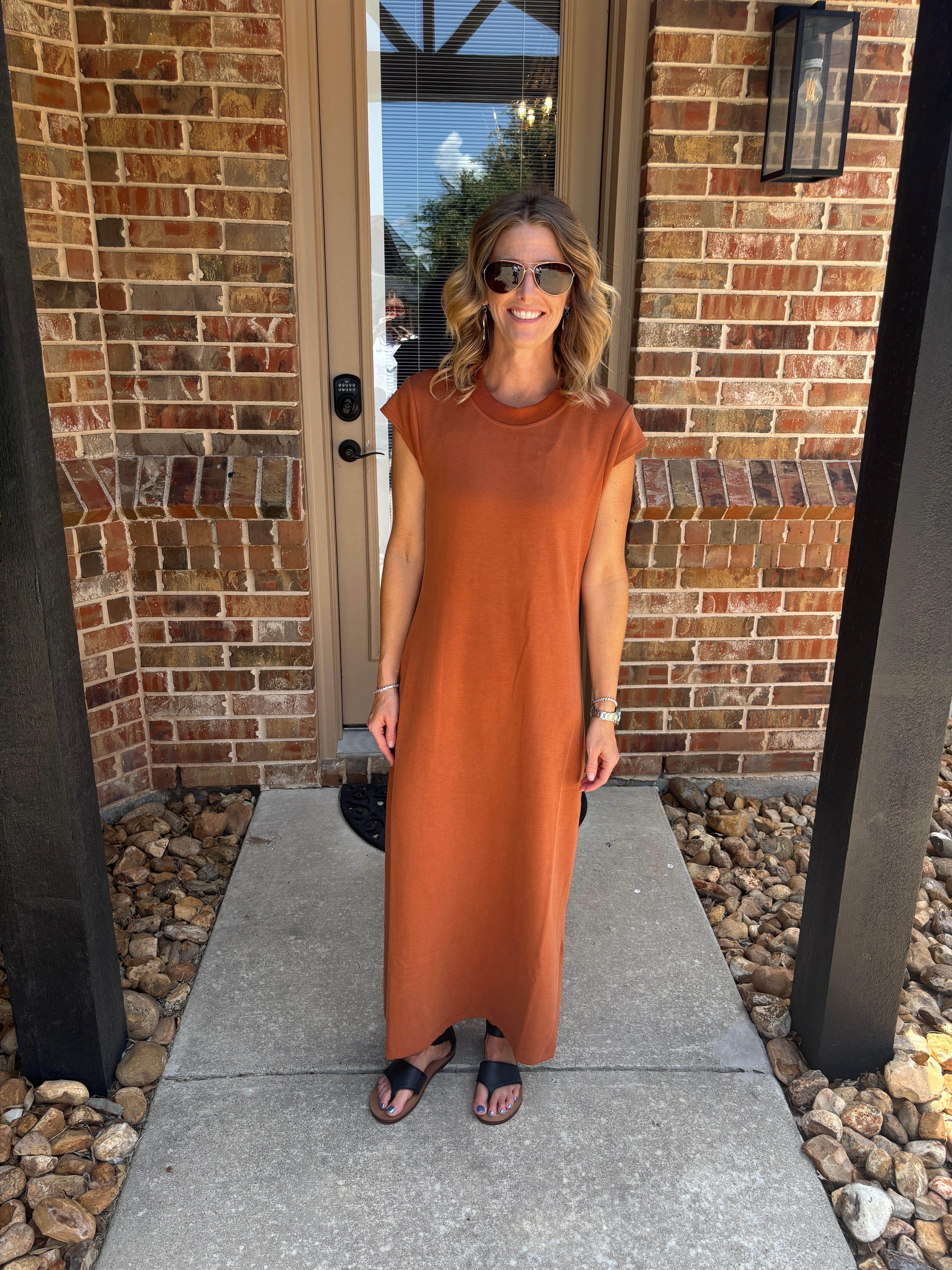 Not Your Basic Chestnut Brown Dress