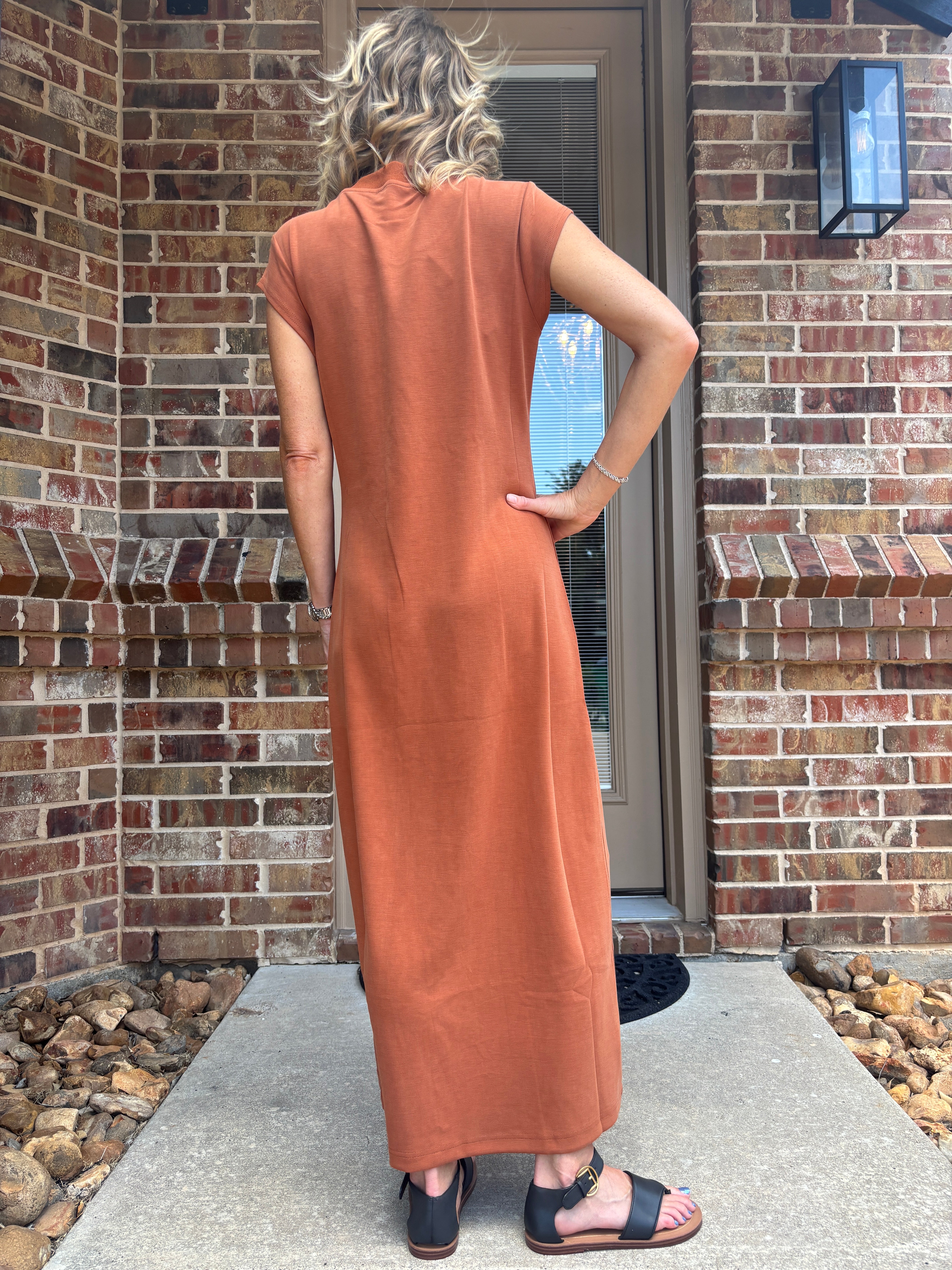Not Your Basic Chestnut Brown Dress