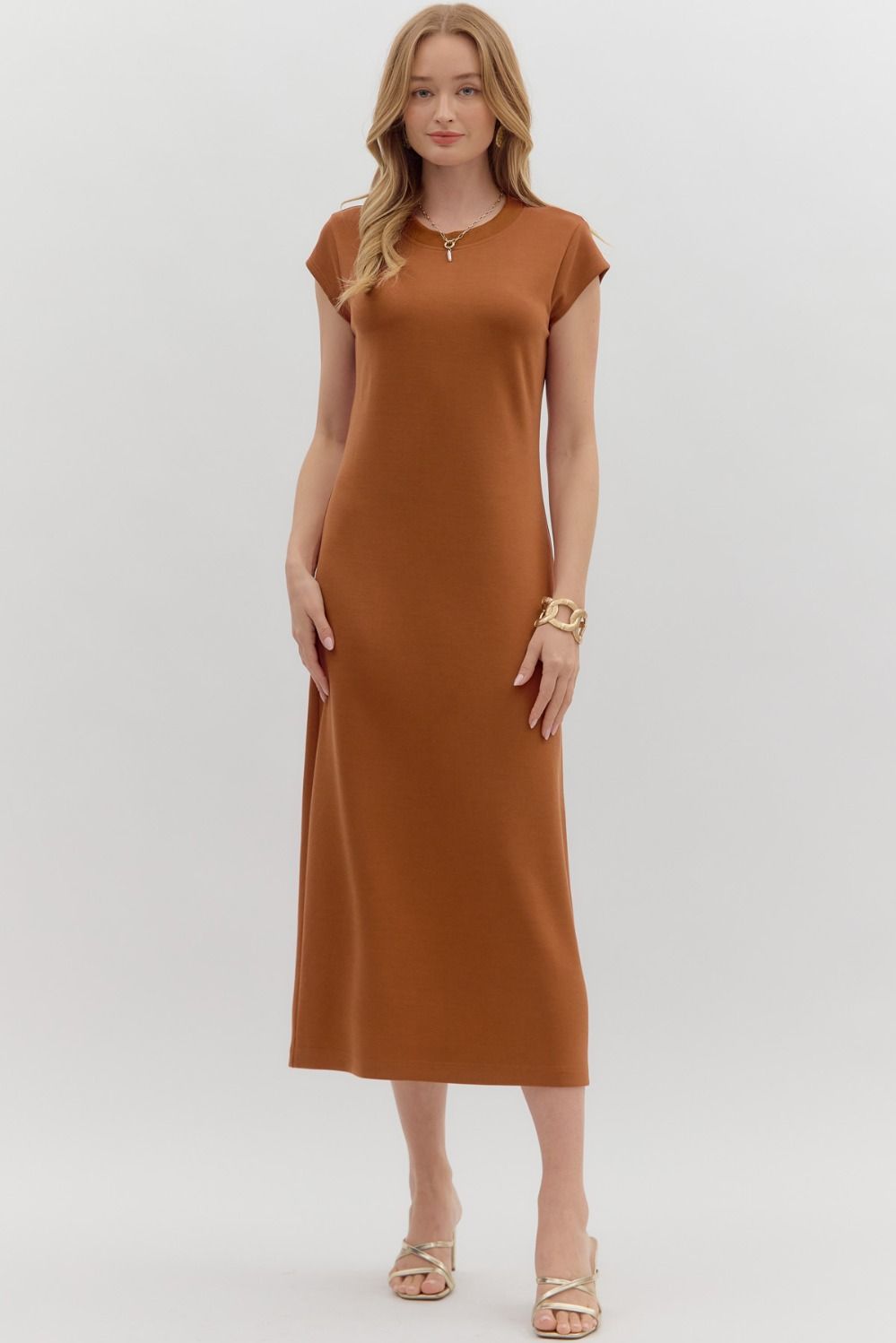 Not Your Basic Chestnut Brown Dress