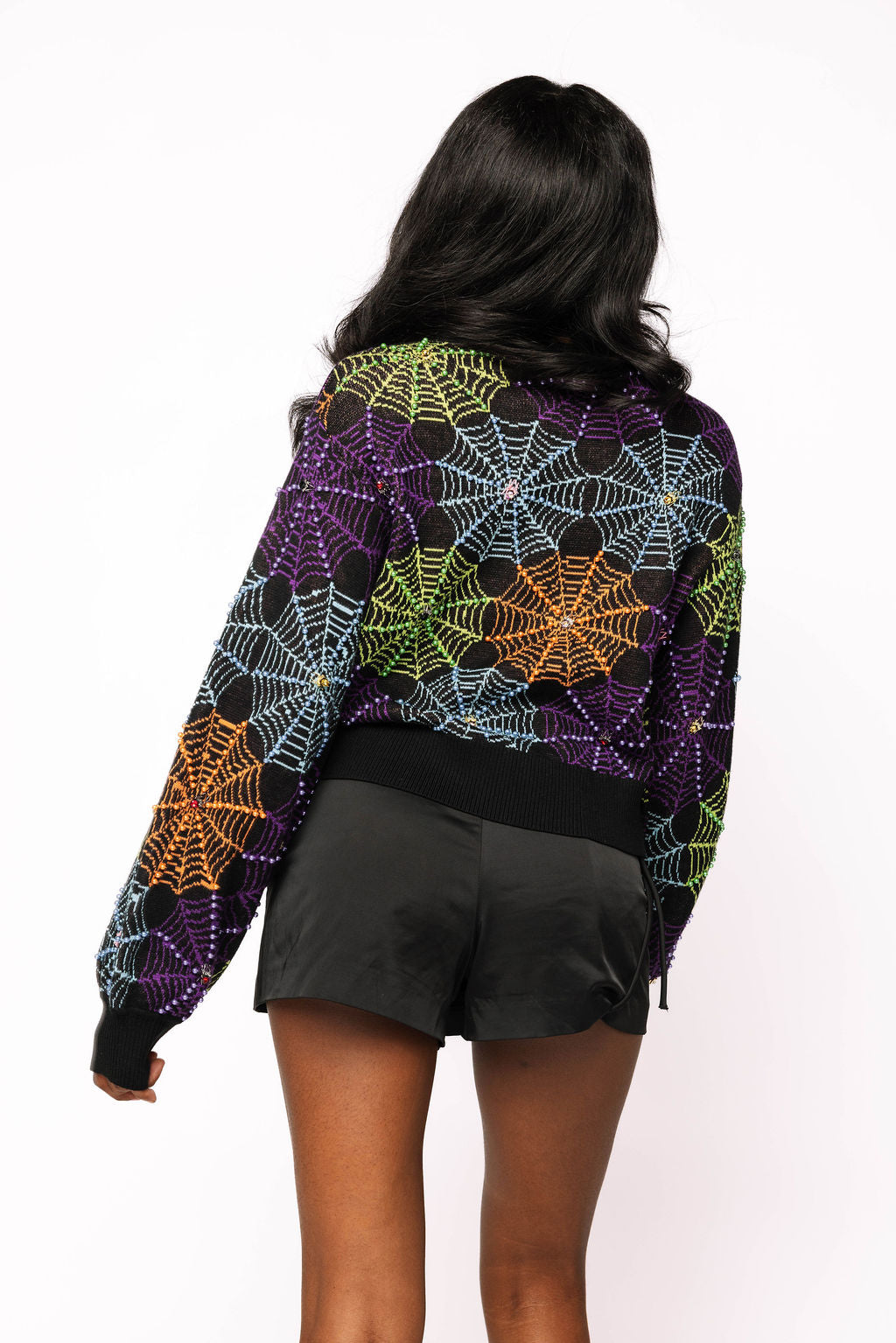 Queen of Sparkles Black Spiderweb Skirt
