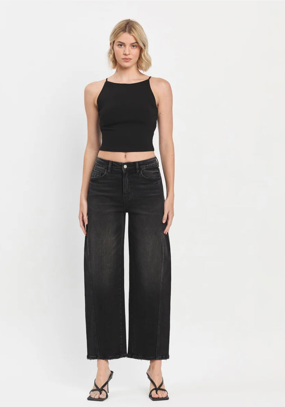 Super High Barrel Jeans in Black