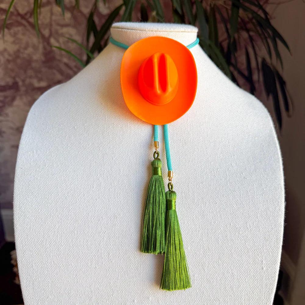 Cowboy Hat Bolo Orange by Rahya Jewelry Design - Leopard Grove product image 01