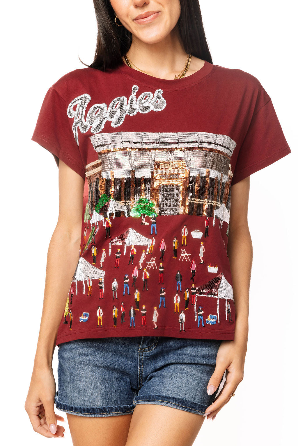 Queen of Sparkles Licensed Texas A&M Tailgate Party Tee