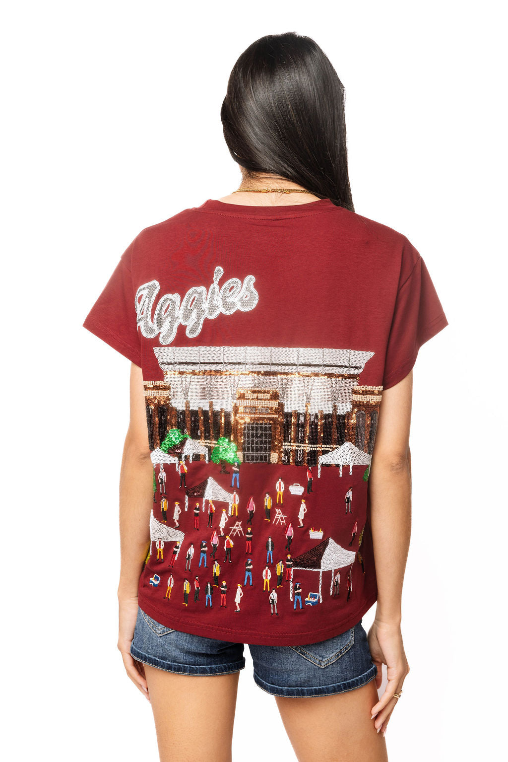 Queen of Sparkles Licensed Texas A&M Tailgate Party Tee