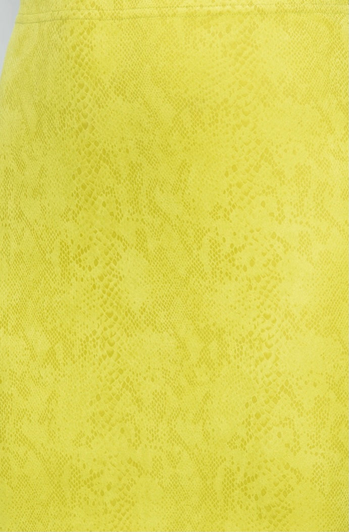 Snake Print Skirt - Lime