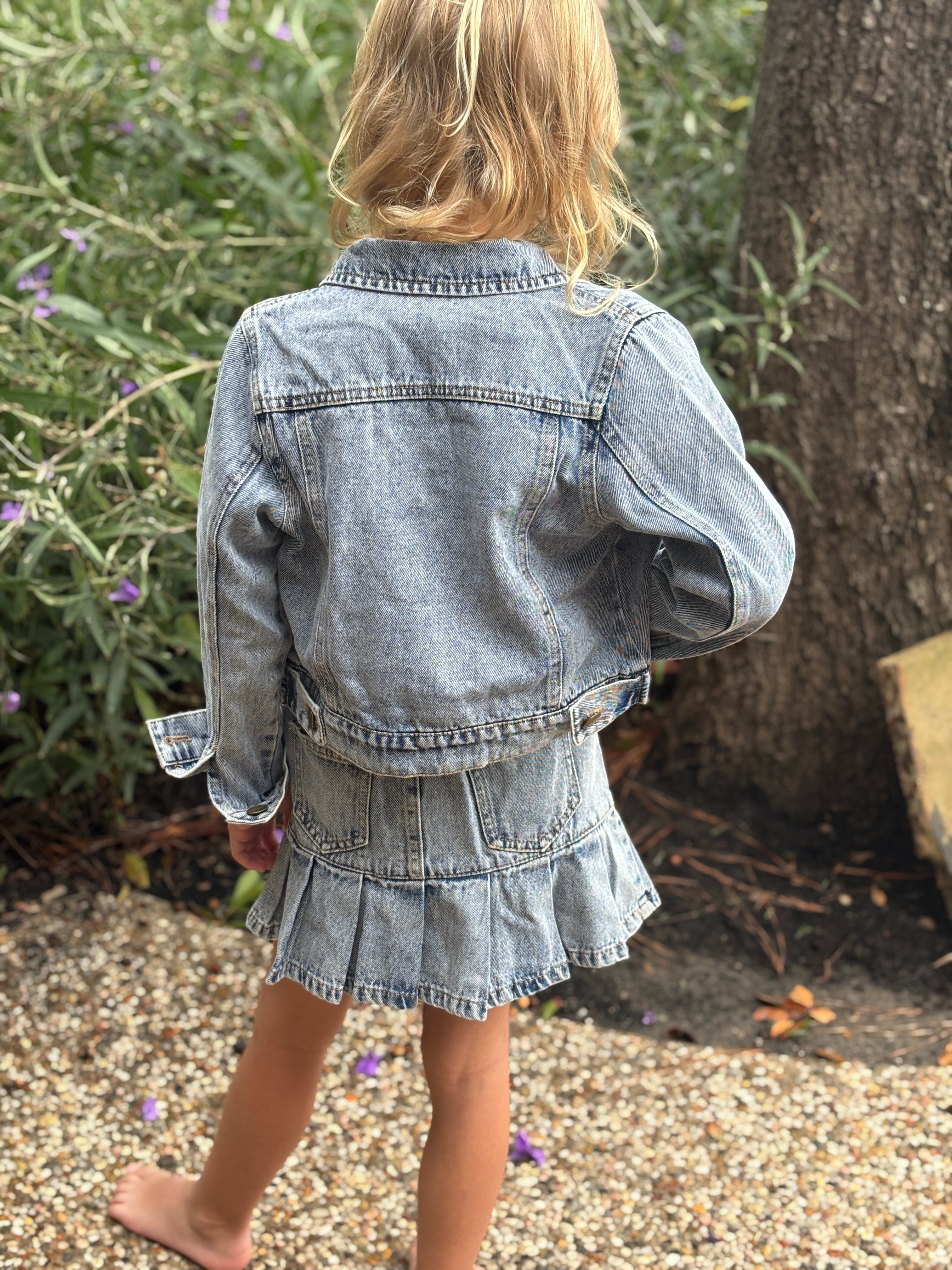 Kids Set - Denim Acid Wash Set