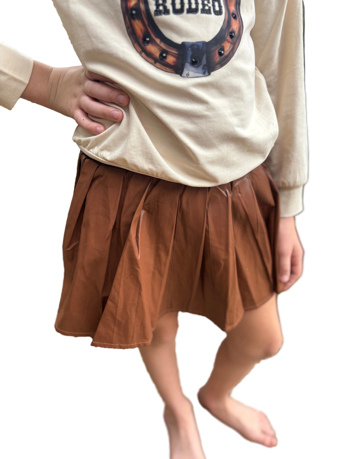 Kids - Chocolate Pleated Skort by ML Kids