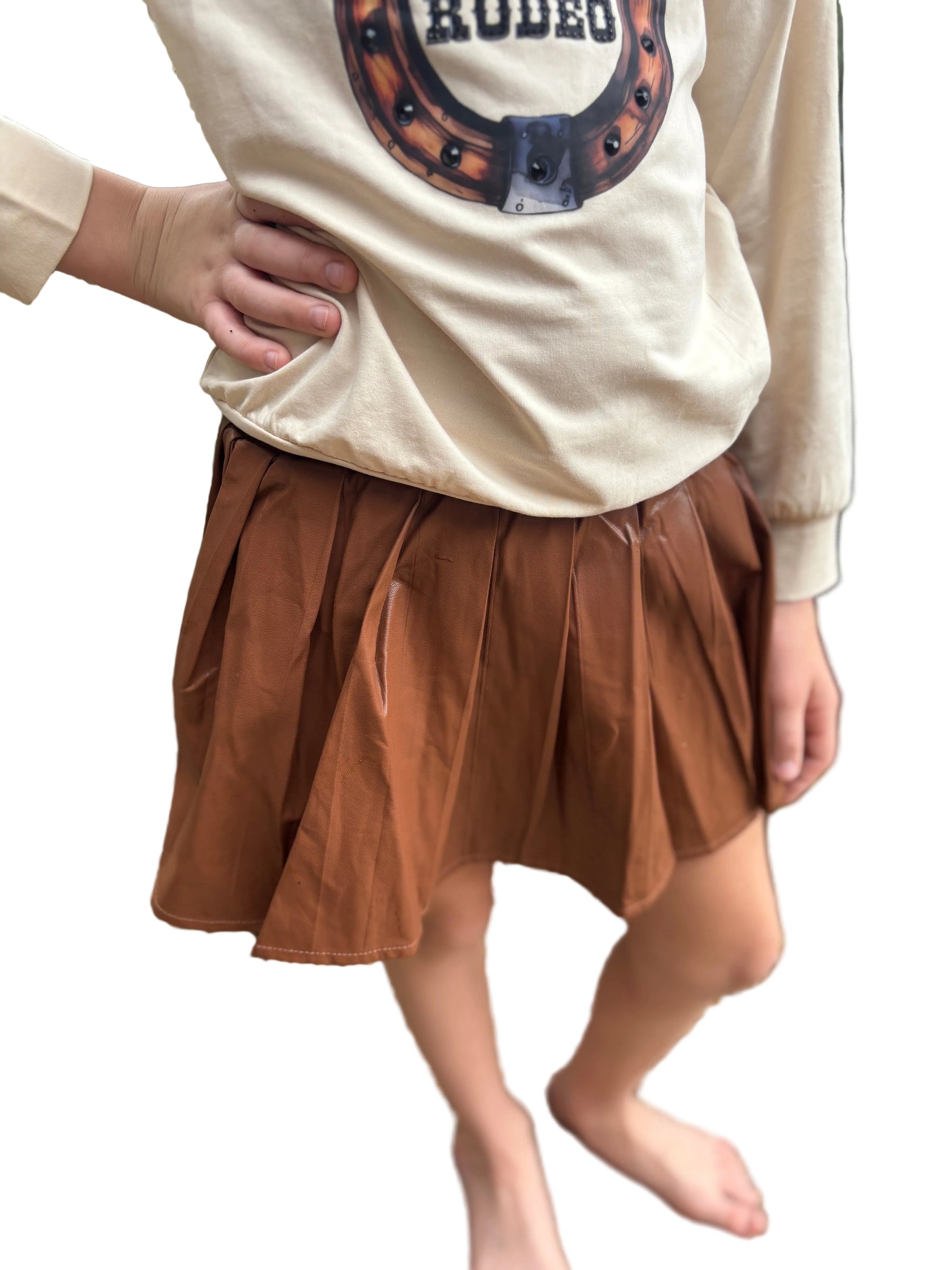 Kids - Chocolate Pleated Skort