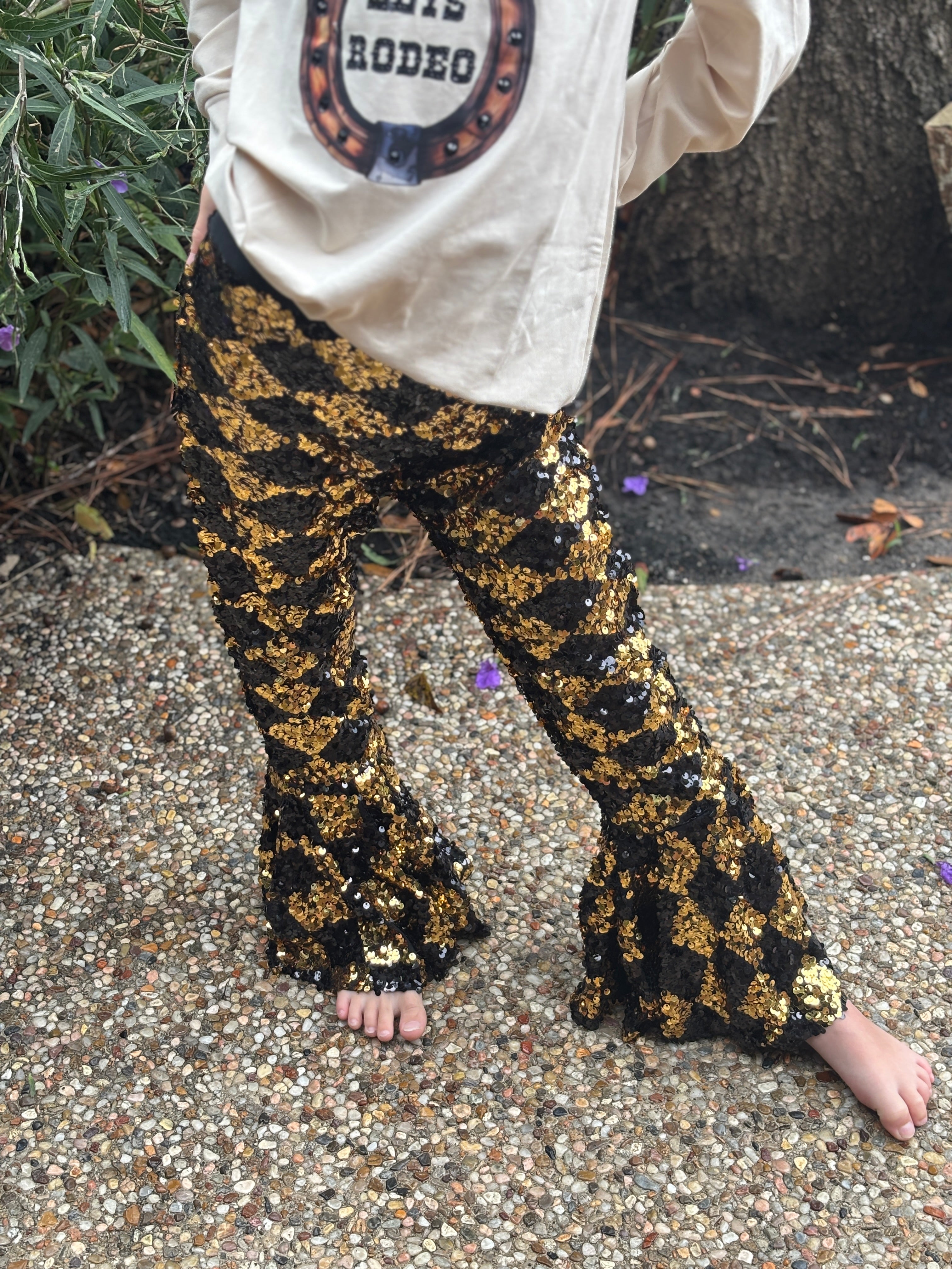 Kids - Sequin Black & Gold Bells