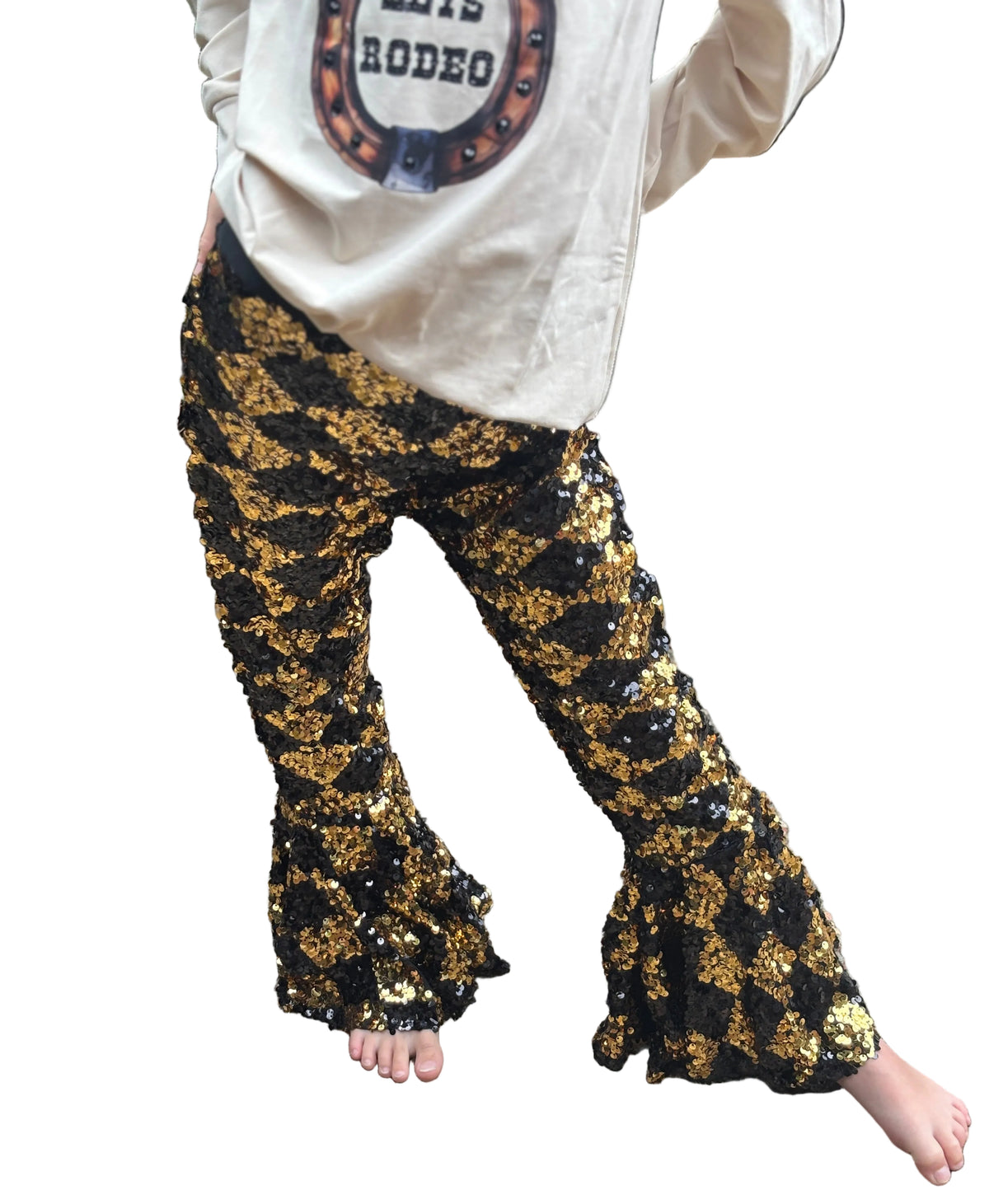 Kids - Sequin Black & Gold Bells by ML Kids