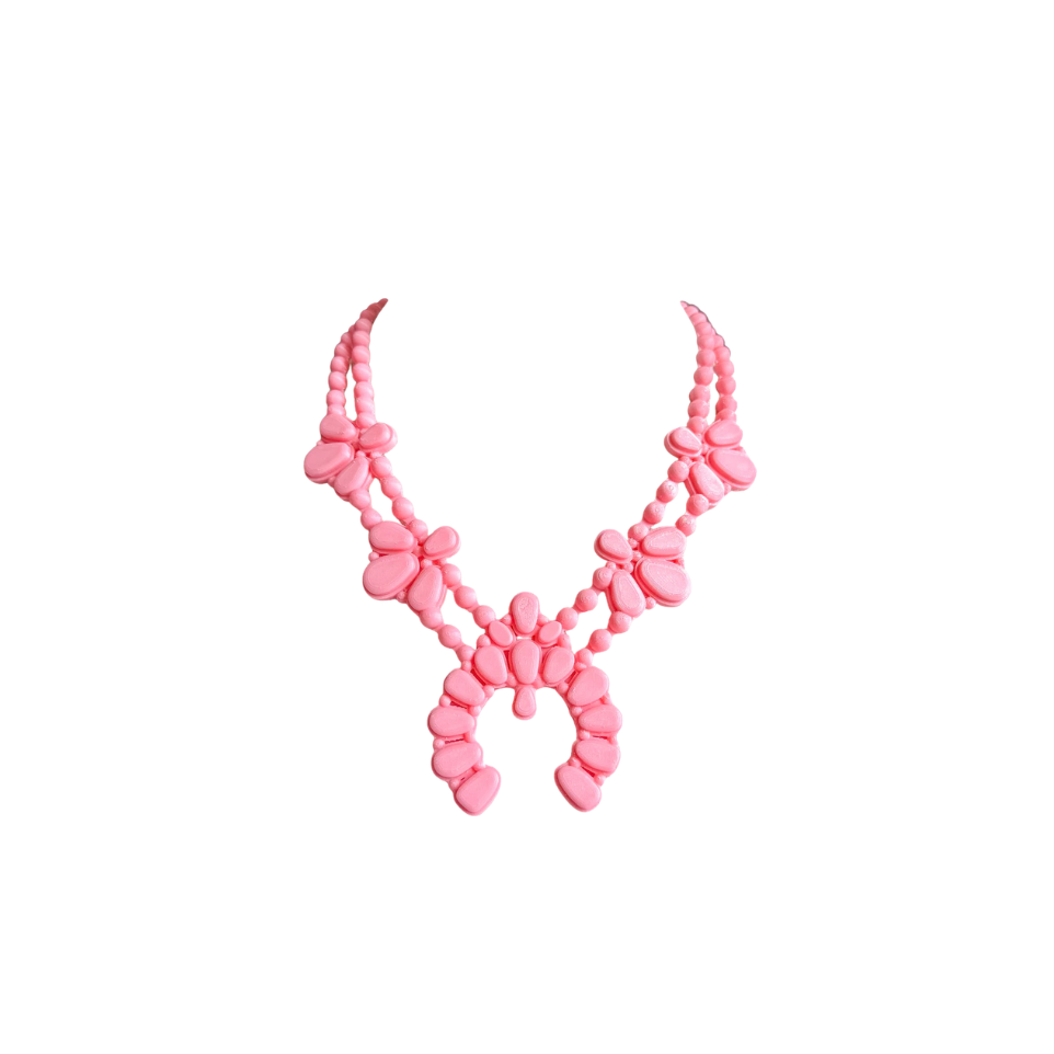 Night Bloom Necklace in Stardust Bubblegum Pink by Rahya Jewelry Design