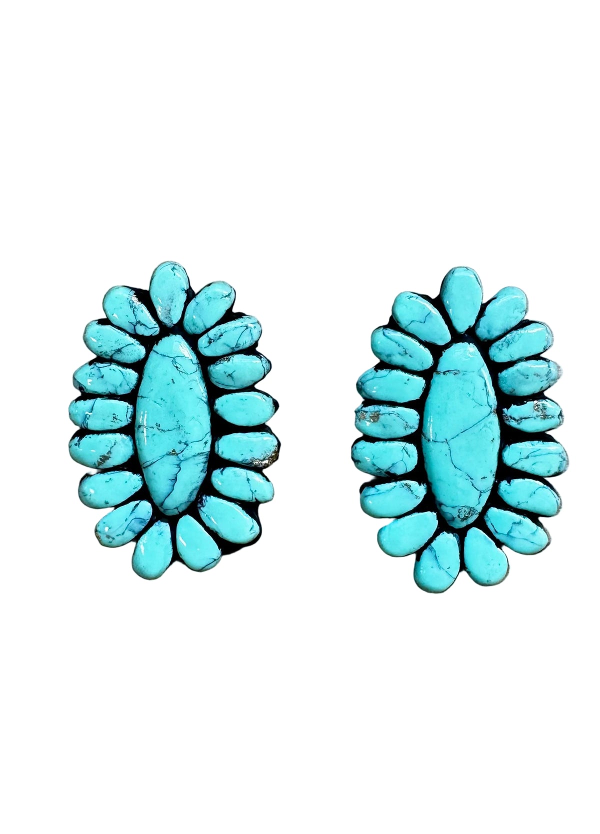 Mint Concho Large Clay Stud Earrings by The Bijoux FAB Jewelry