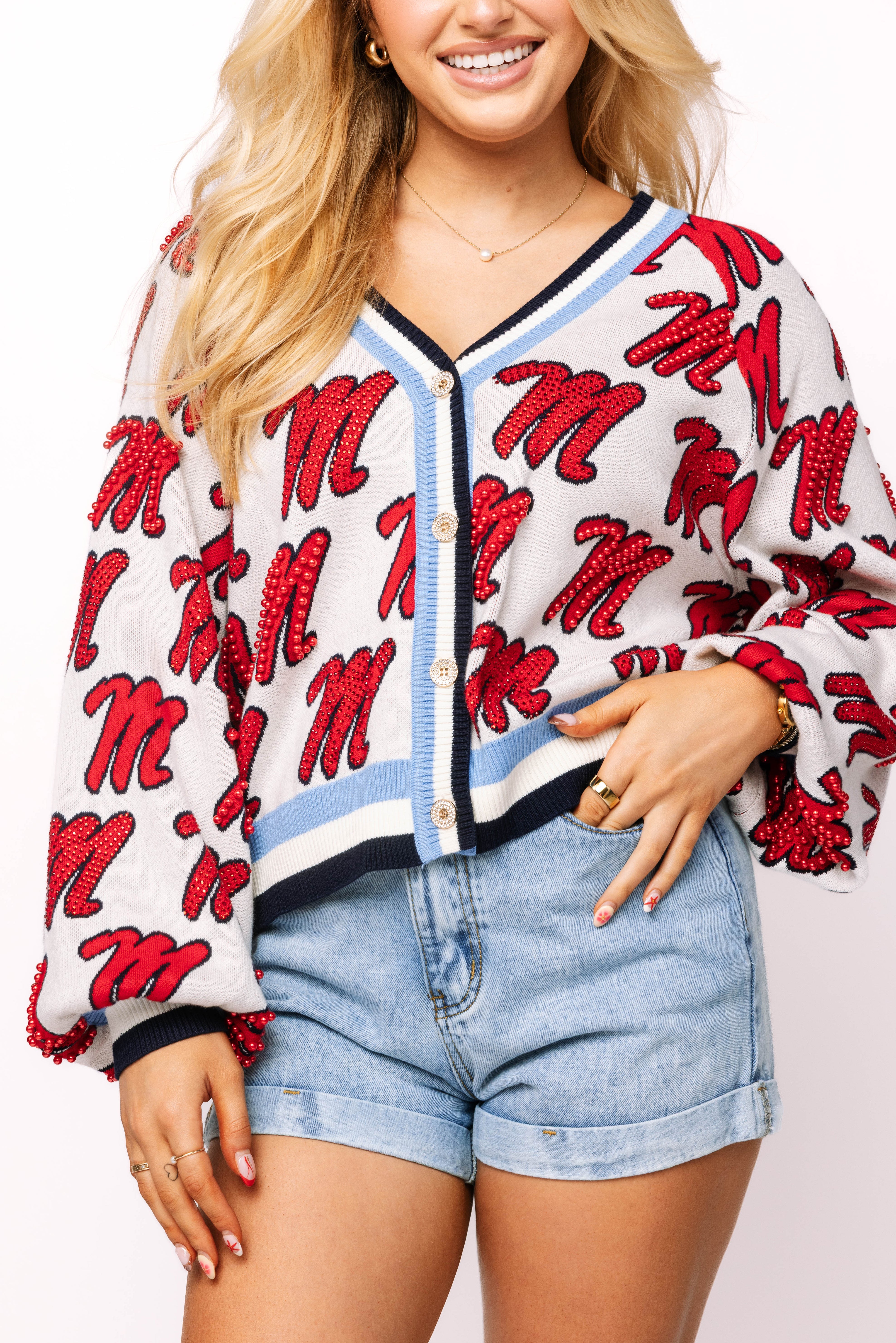 Queen of Sparkles Licensed Ole Miss Cardigan