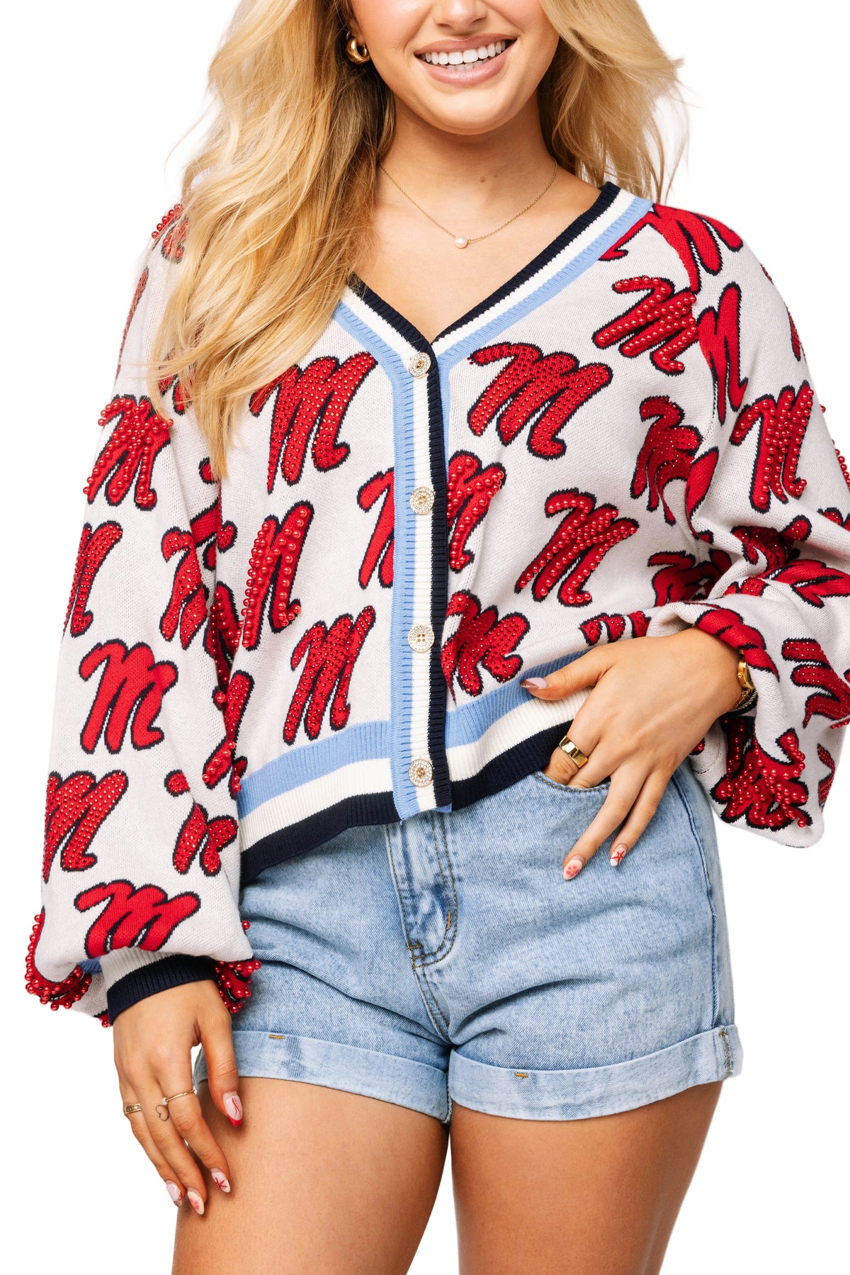Queen of Sparkles Licensed Ole Miss Cardigan