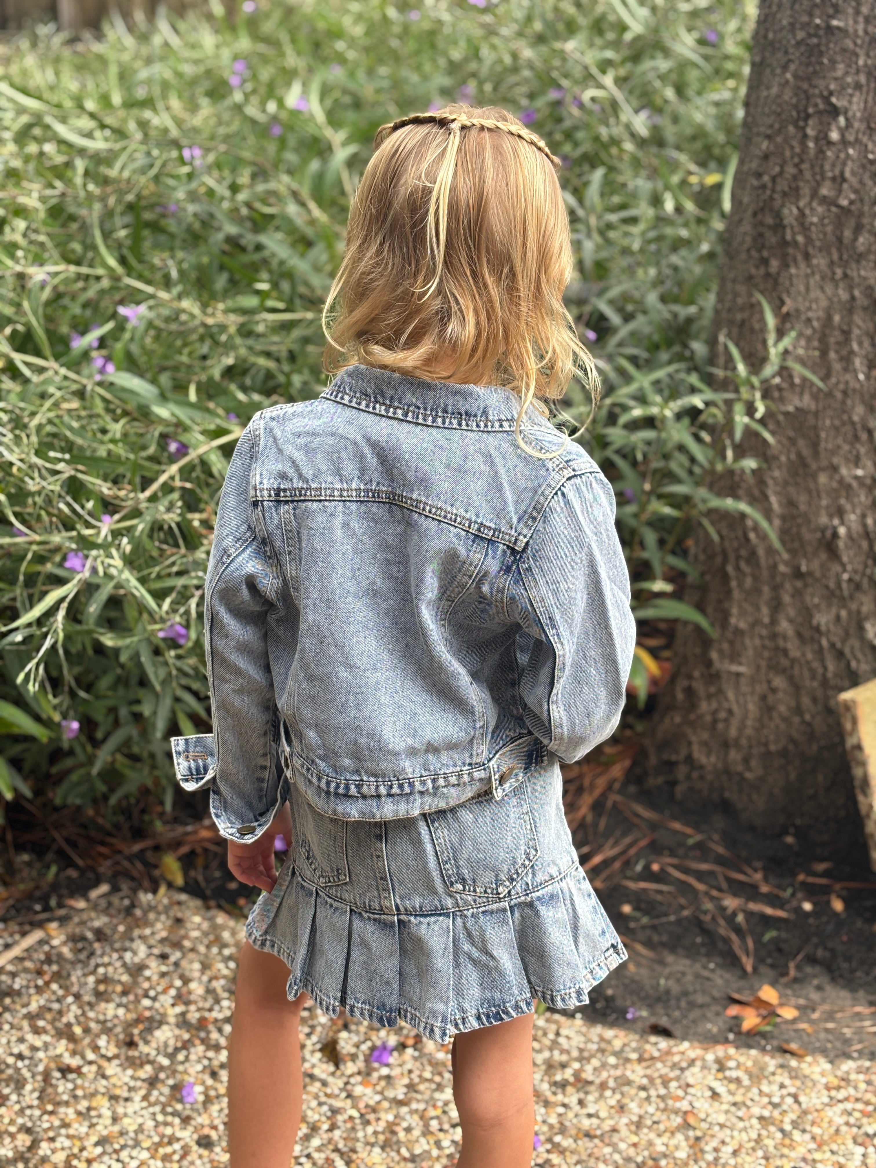 Kids Set - Denim Acid Wash Set