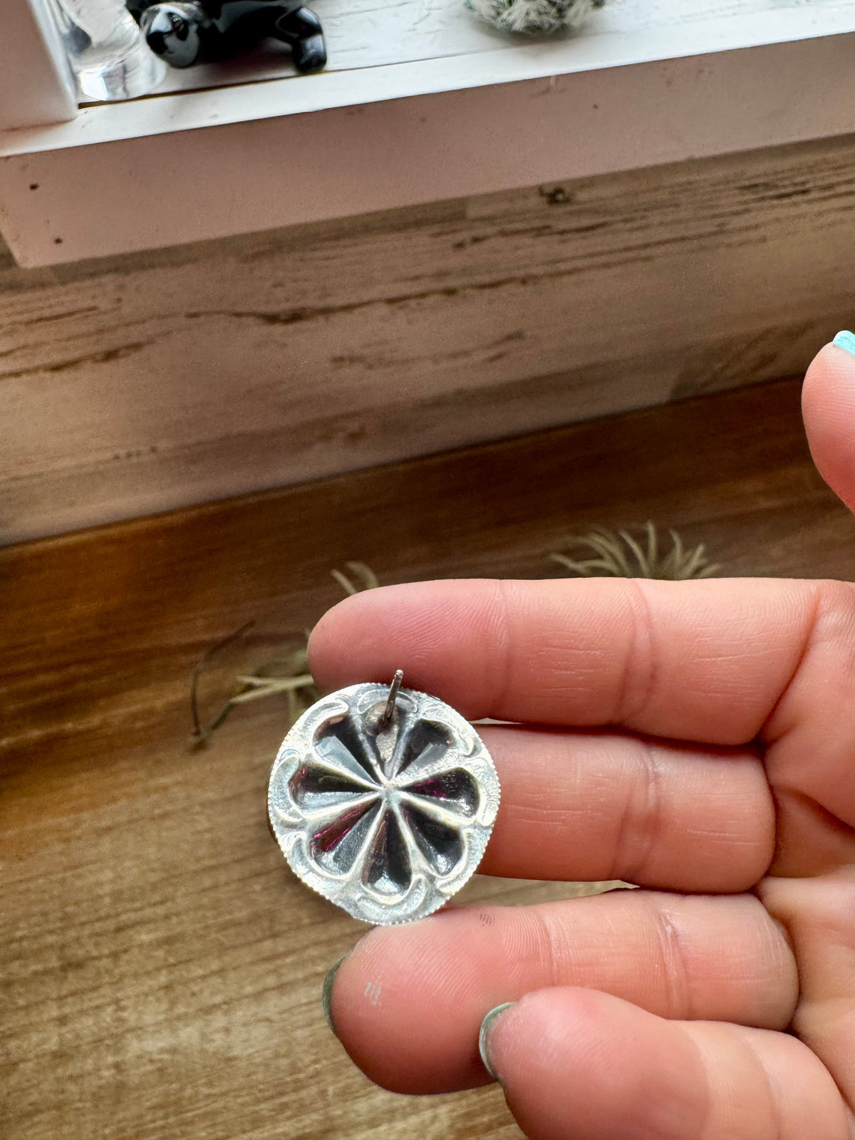 Concho Stud Earrings – Sterling Silver by The Bijoux FAB Jewelry