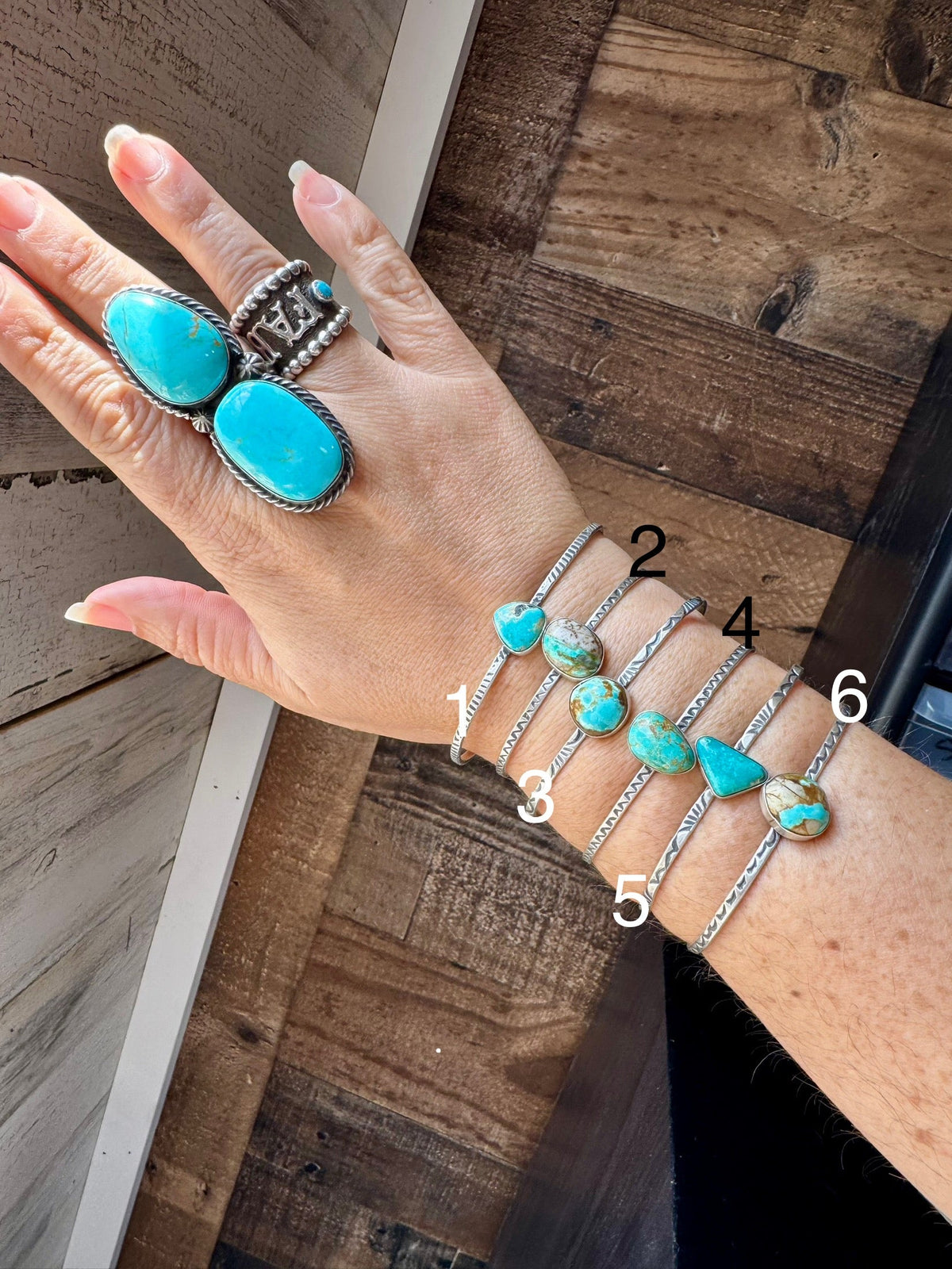 Royston Turquoise Cuff – Sterling Silver by The Bijoux FAB Jewelry