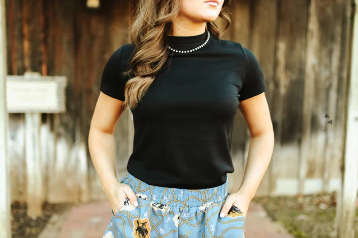 Basic Snug Tee - Black by 2FLYCO