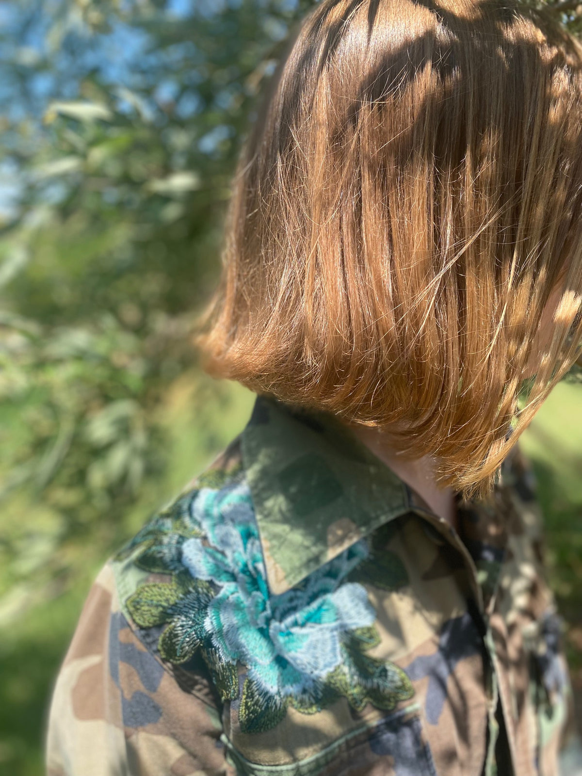 Vintage Camo Jacket - Blue Purple Floral by The Grove