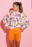 Queen of Sparkles Pink Y'All All Over Sweatshirt