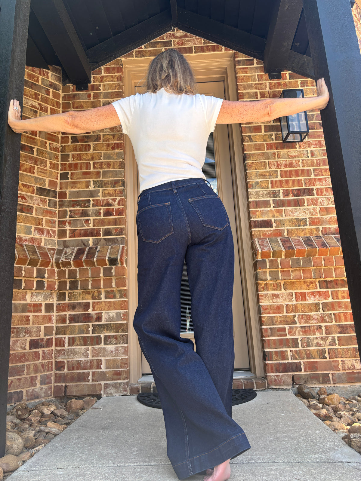 Flying Monkey Wide Leg Dark Jeans
