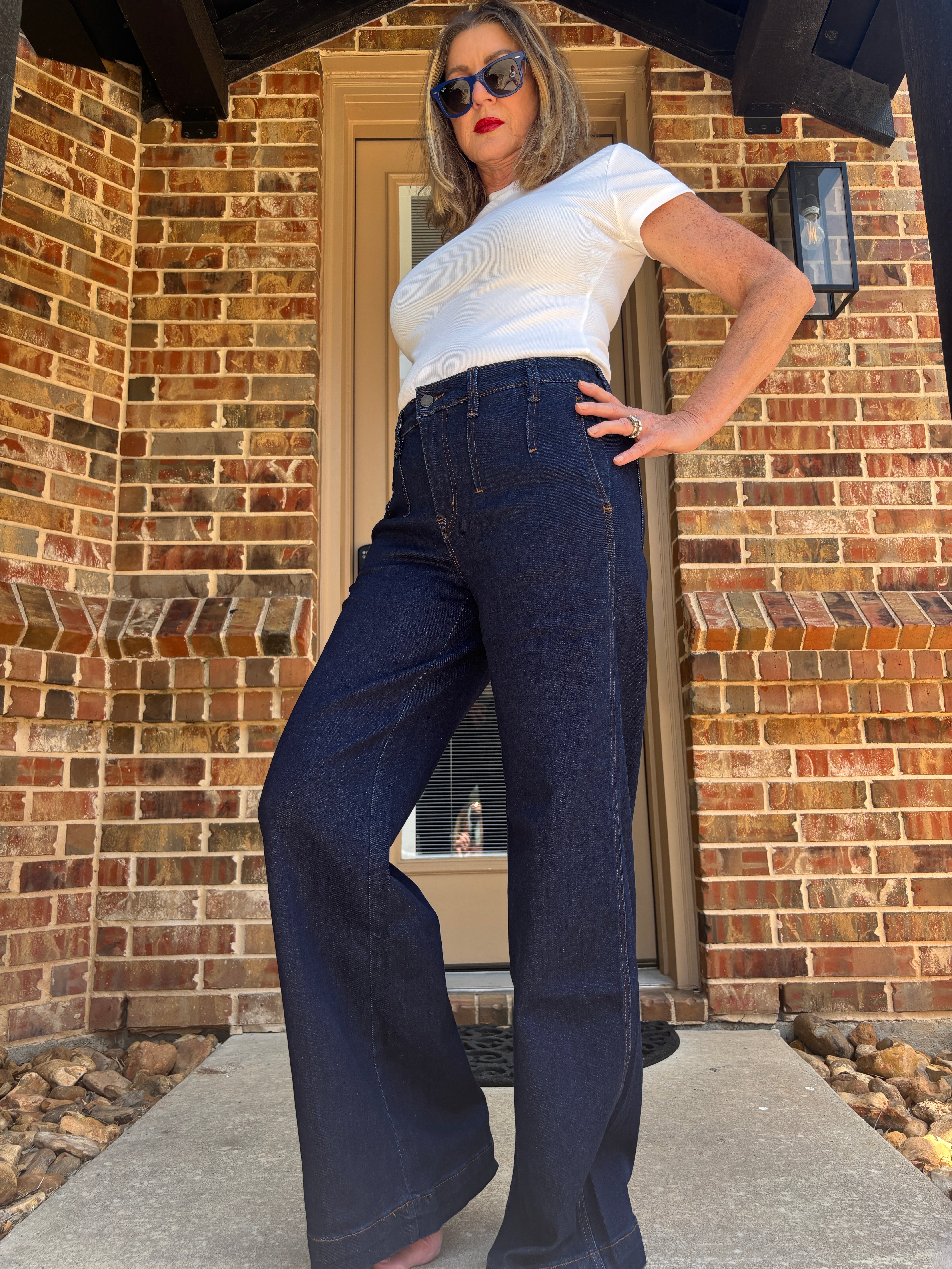 Flying Monkey Wide Leg Dark Jeans
