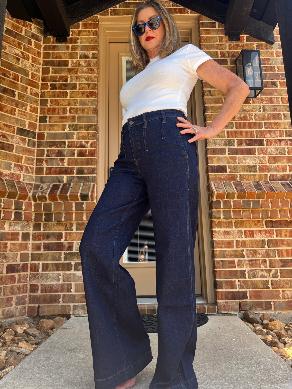 Flying Monkey Wide Leg Dark Jeans