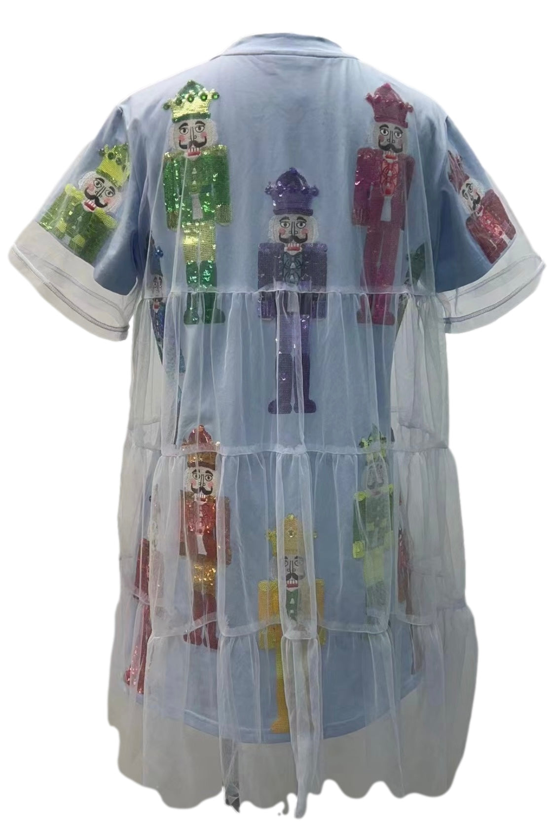 Queen of Sparkles Blue and Rainbow Nutcracker Tulle Dress XS Queen of Sparkles Blue and Rainbow Nutcracker Tulle Dress XS
