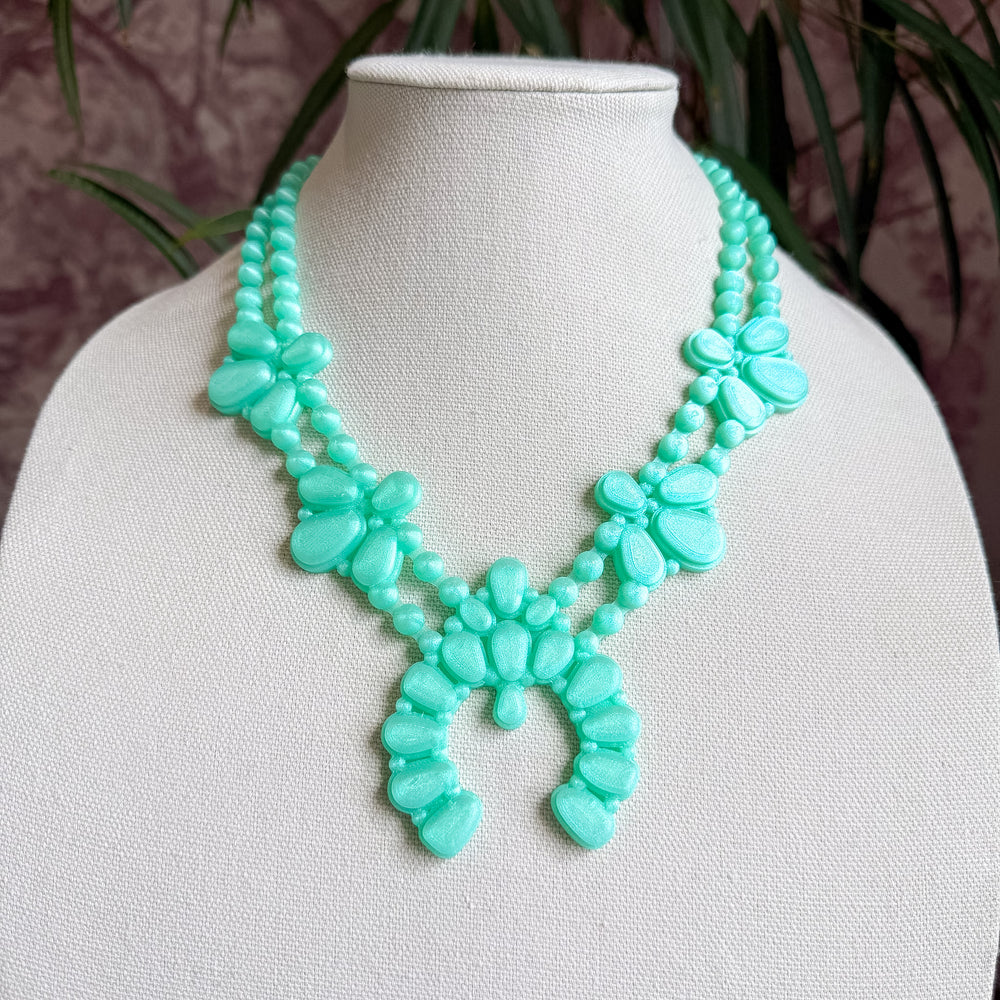 Night Bloom Necklace in Stardust Mint