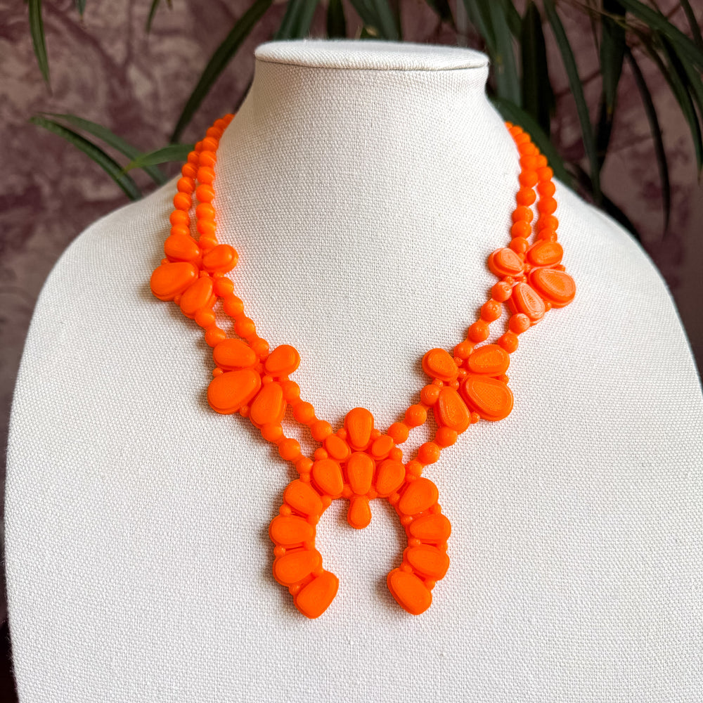 Night Bloom Necklace in Stardust Orange Citrus
