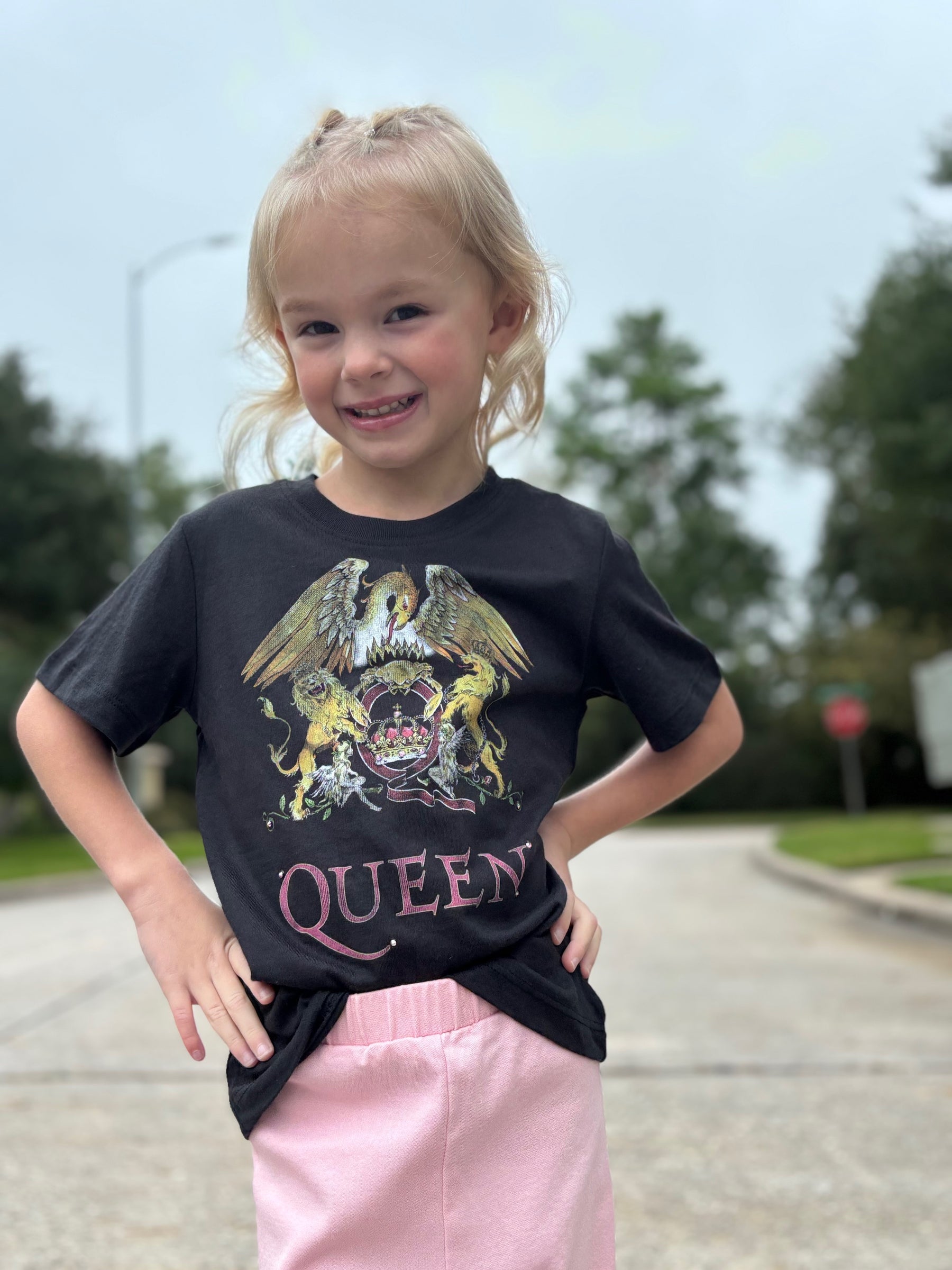 Kids Queen Rhinestone Tee