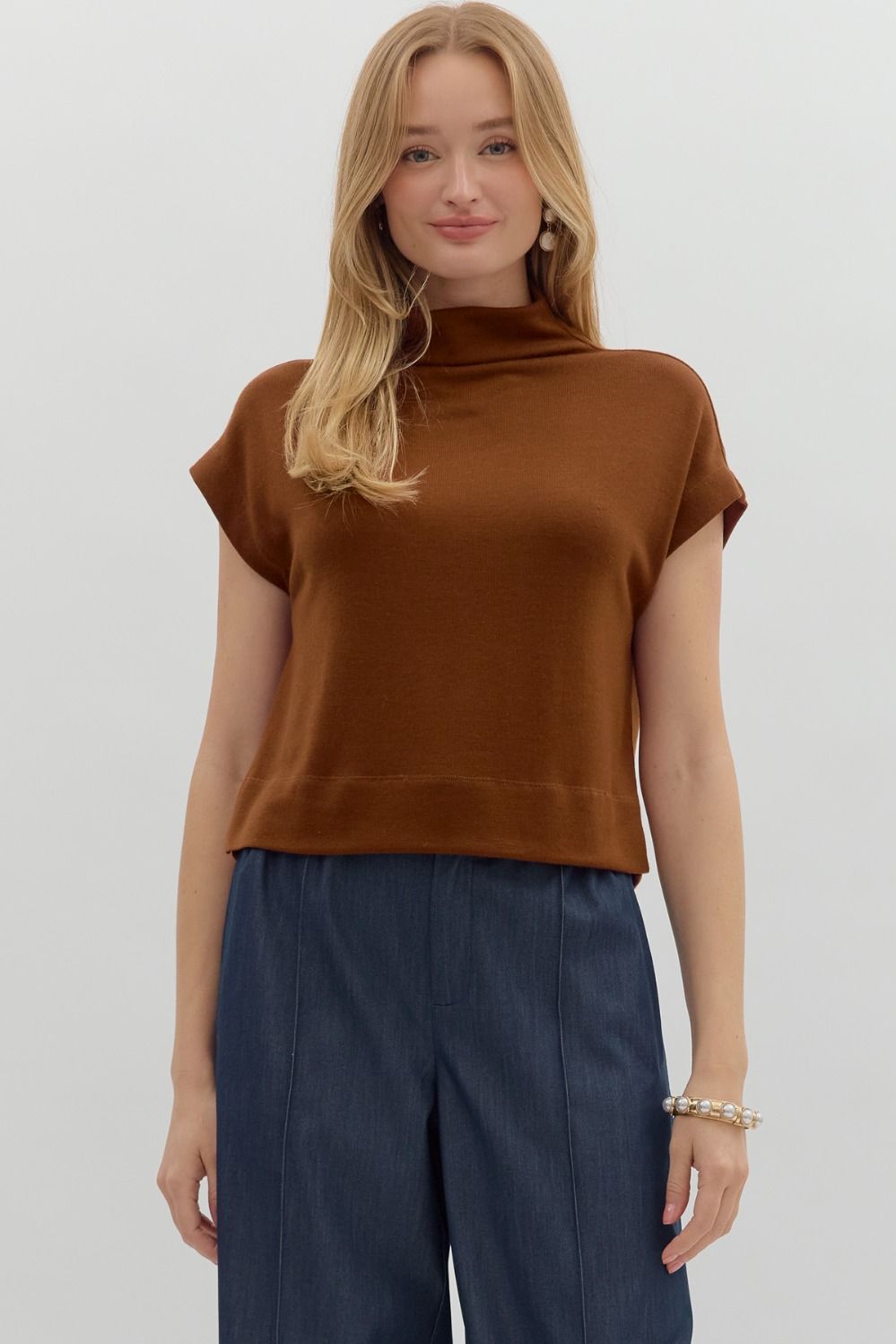 Casual Top - Chocolate Brown