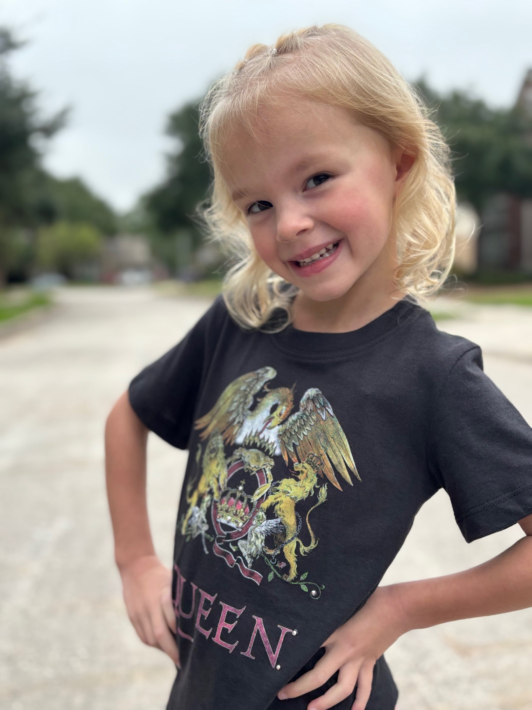 Kids Queen Rhinestone Tee