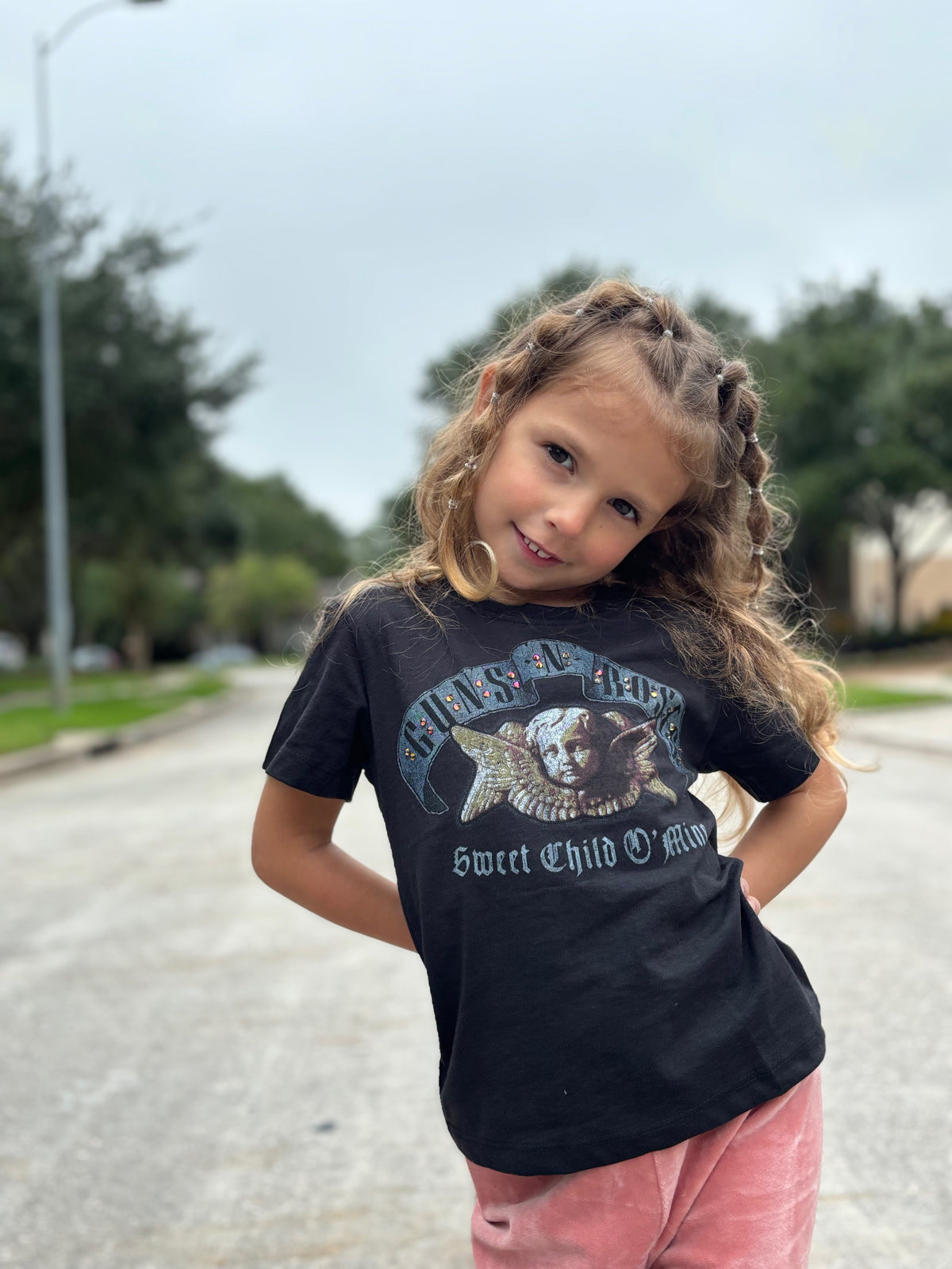 Kids Guns N' Roses Rhinestone Tee by The Grove