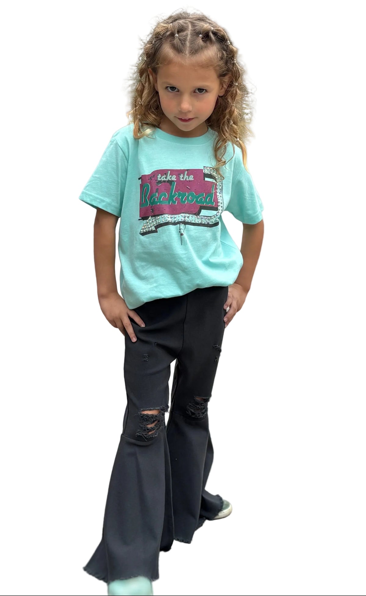 Kids Backroads Rhinestone Tee by Raising Arrows