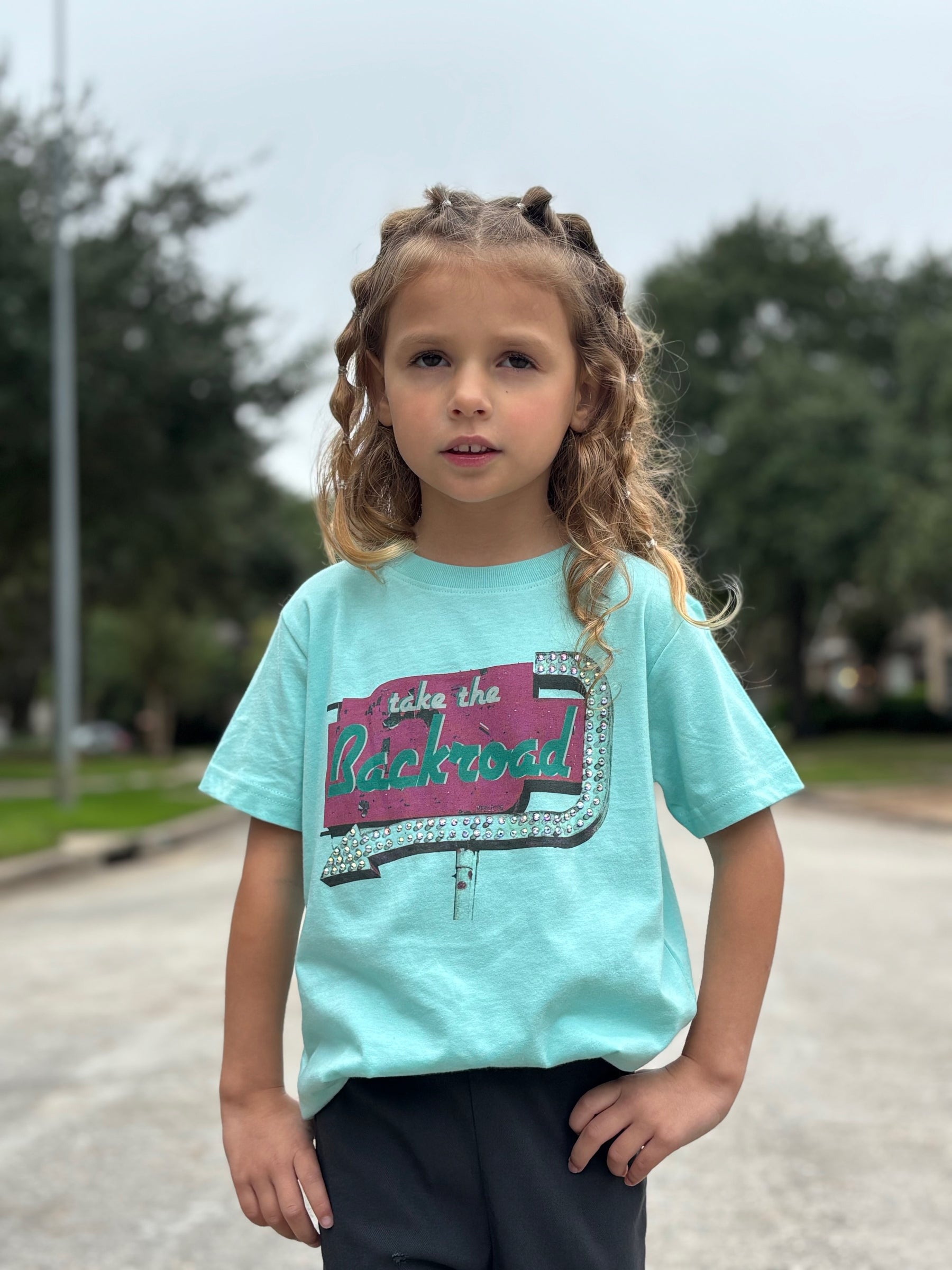 Kids Backroads Rhinestone Tee