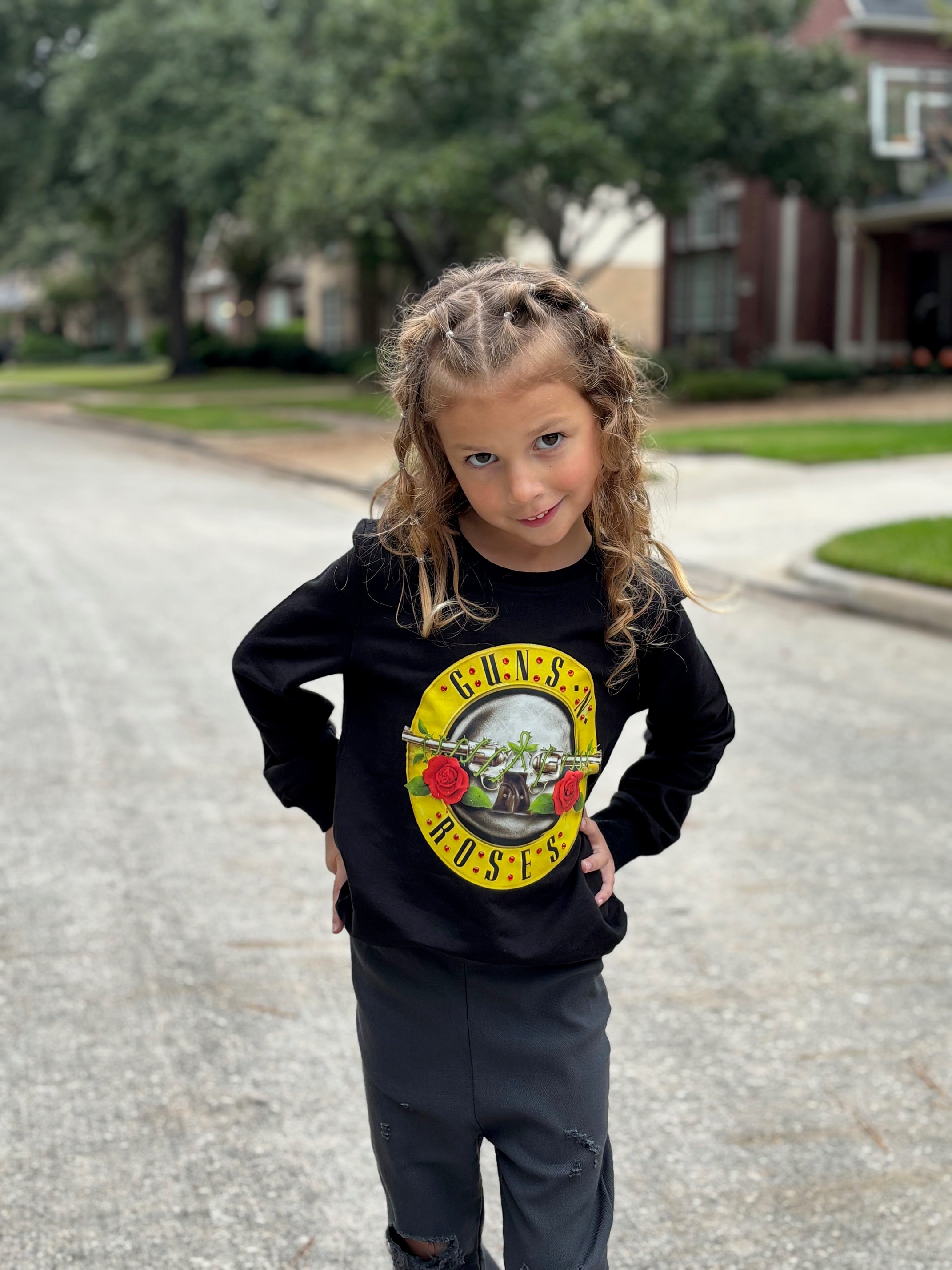 Kids Guns N' Roses Rhinestone Sweatshirt