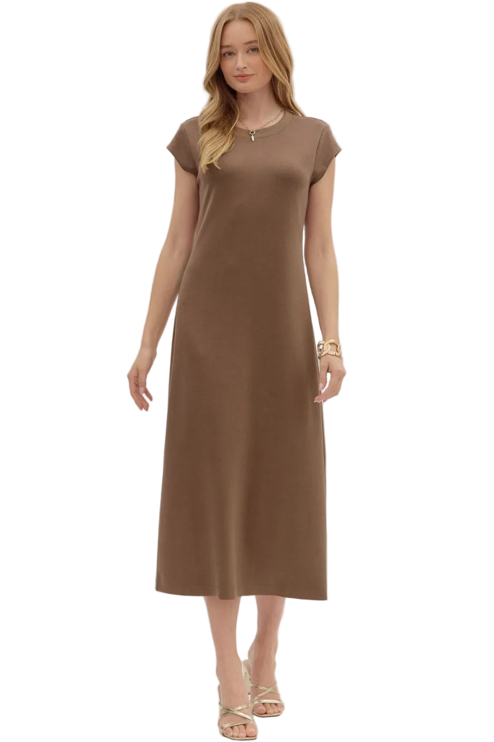 Not Your Basic Brown Dress by Entro
