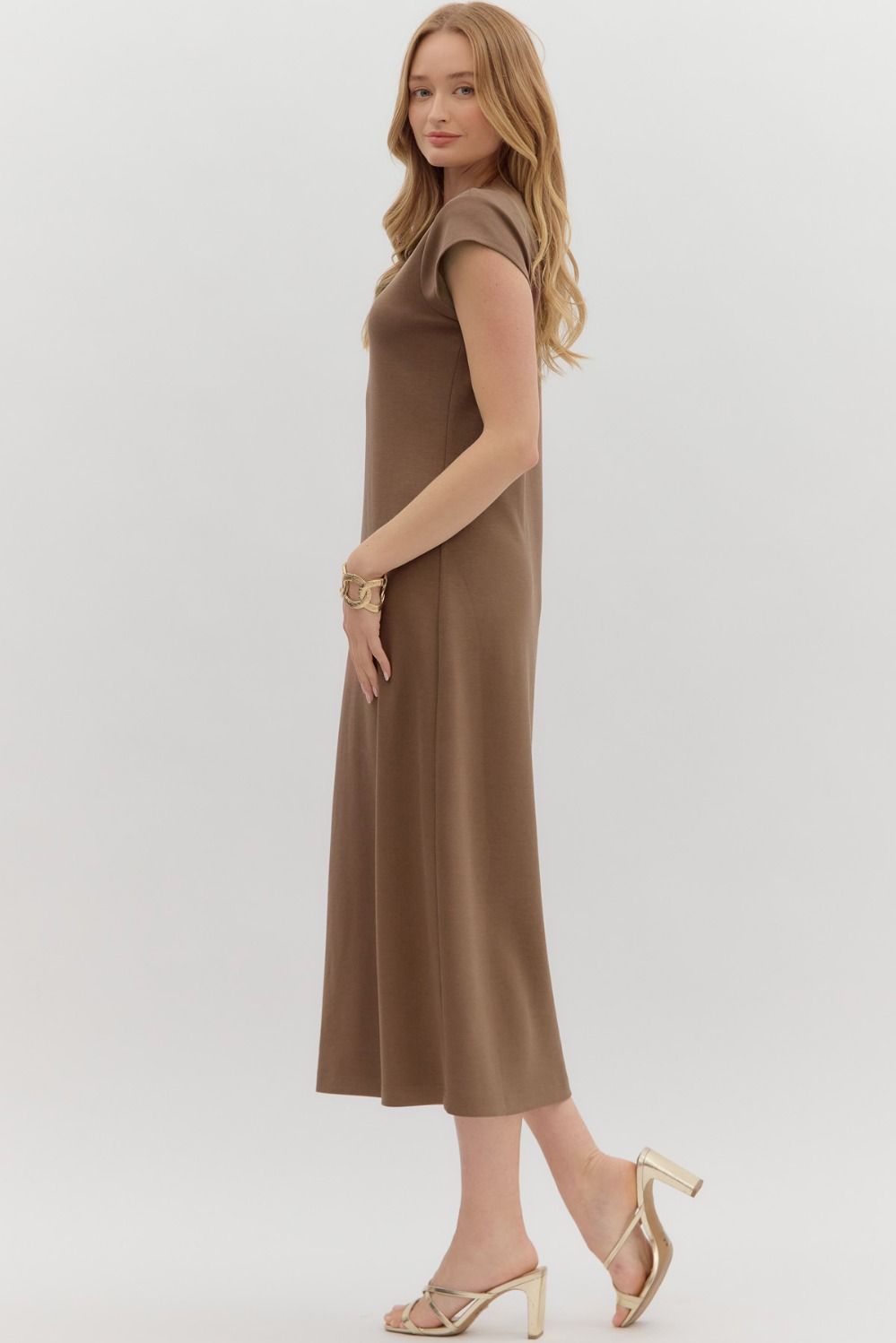Not Your Basic Brown Dress by Entro