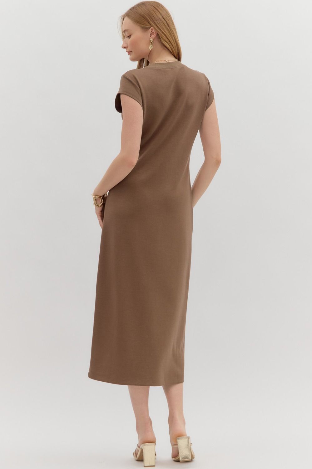 Not Your Basic Brown Dress by Entro