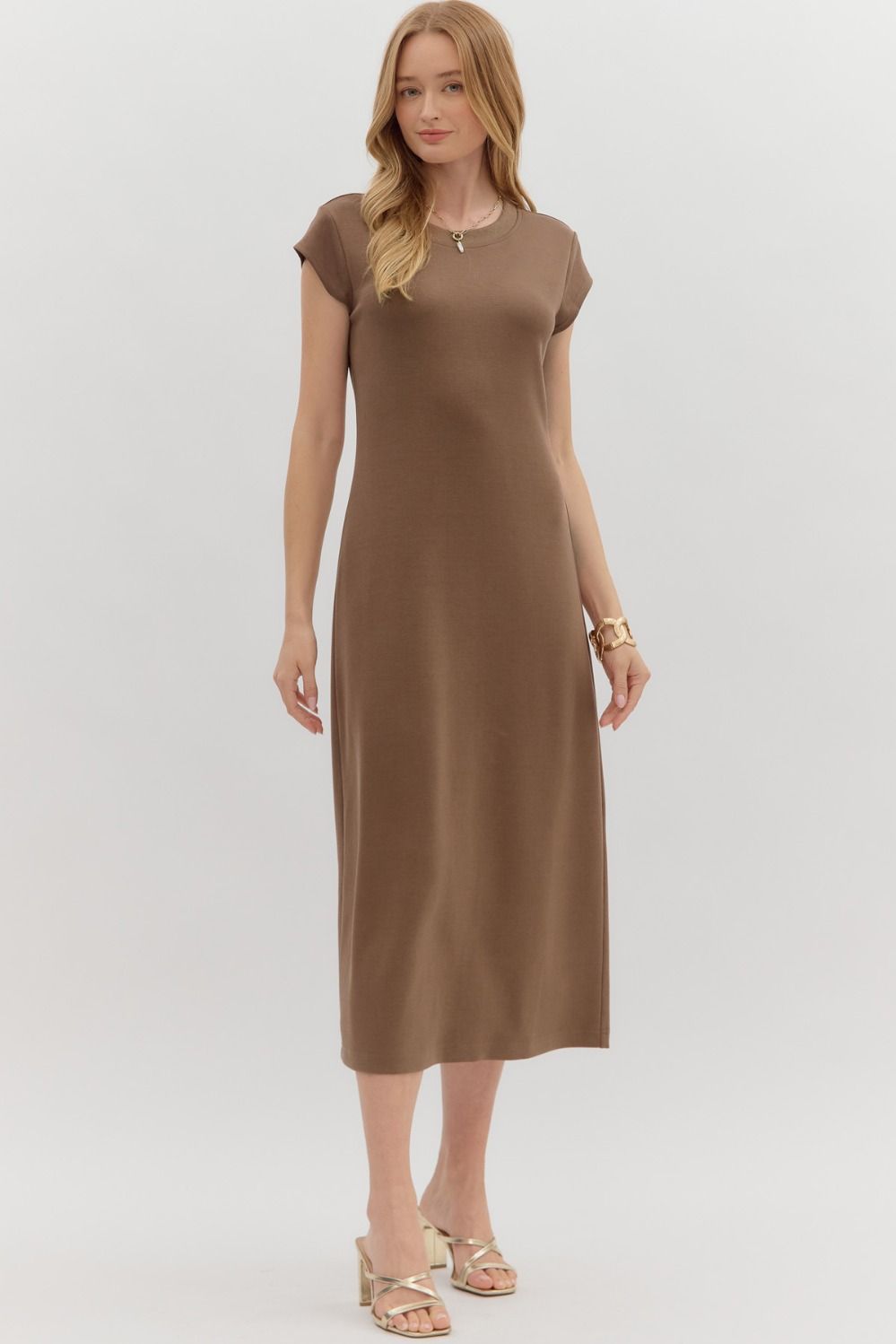 Not Your Basic Brown Dress by Entro