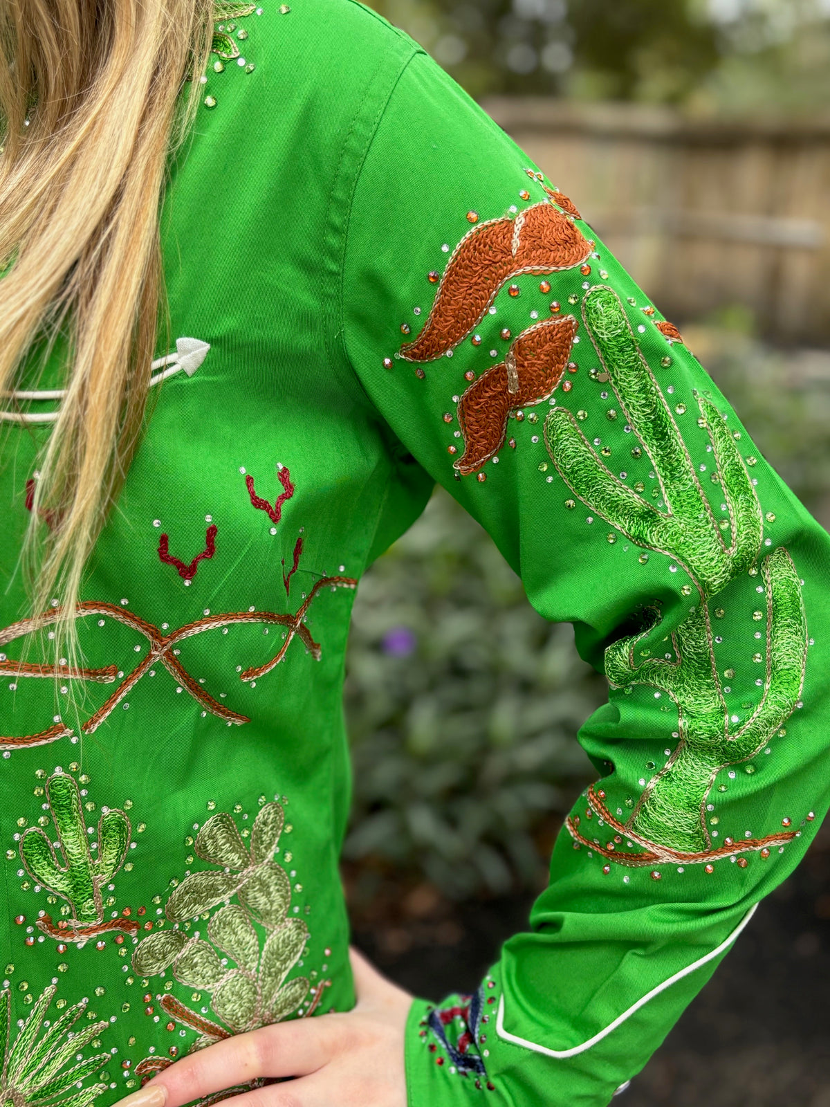 Rockmount Porter Wagoner Rhinestone Shirt - Green by The Grove