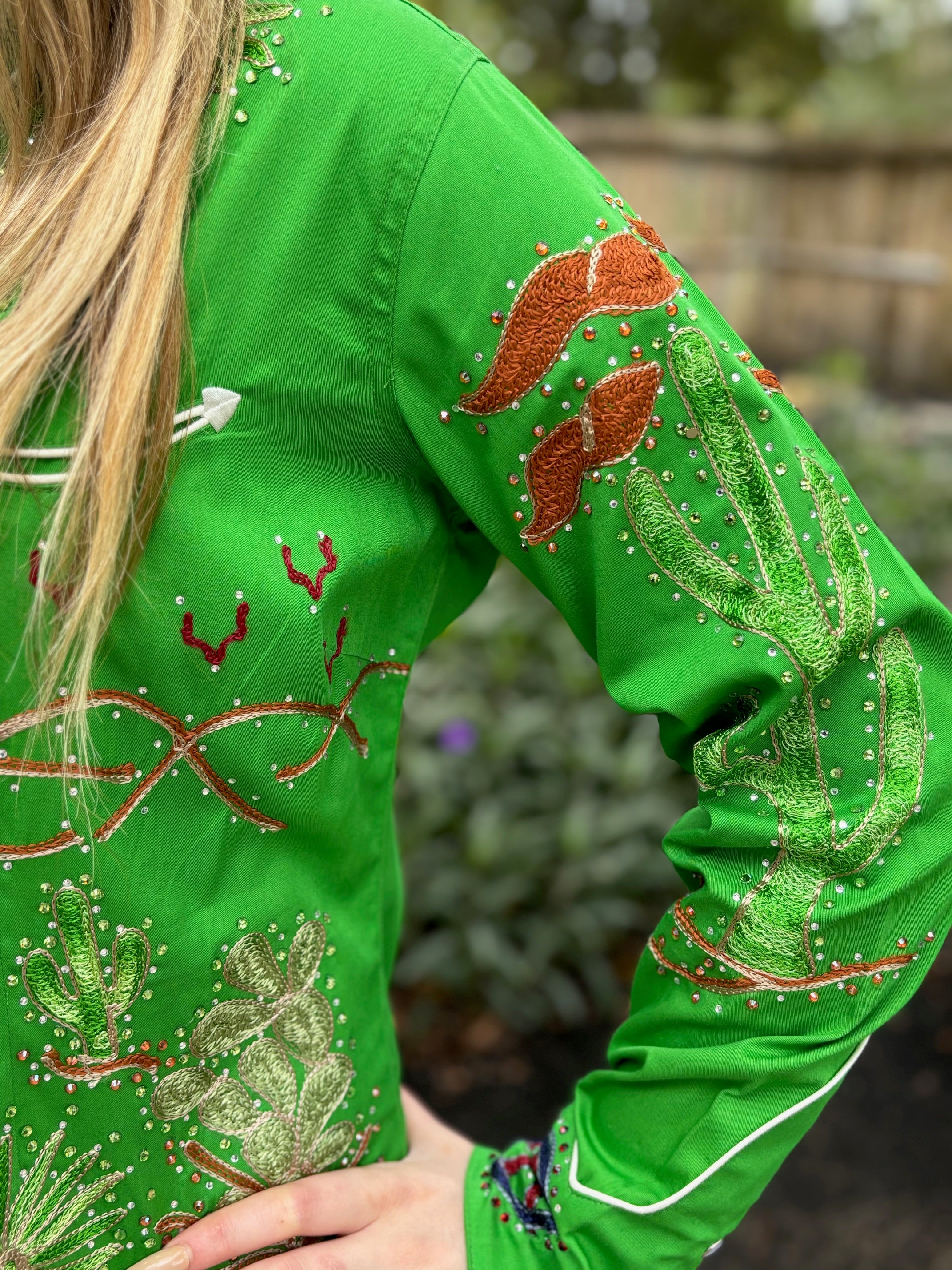 Rockmount Porter Wagoner Rhinestone Shirt - Green by The Grove