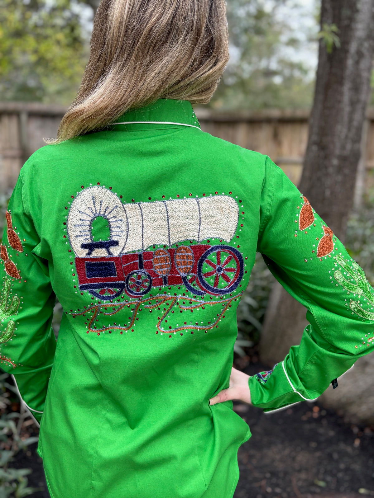 Rockmount Porter Wagoner Rhinestone Shirt - Green by The Grove