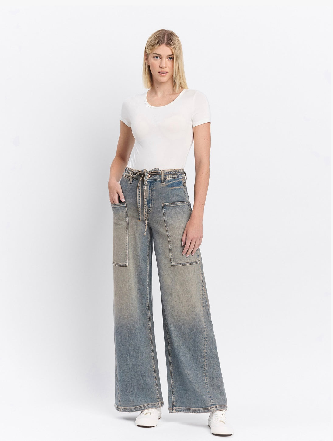 Flying Monkey High Rise Drawstring Baggy Wide