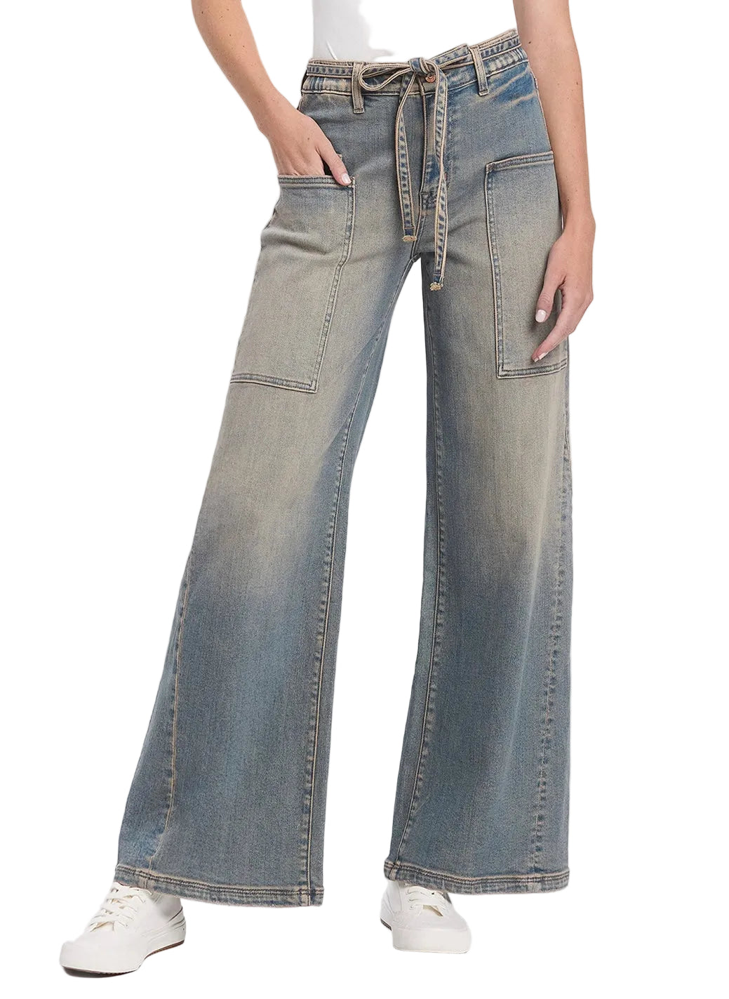 Flying Monkey High Rise Drawstring Baggy Wide