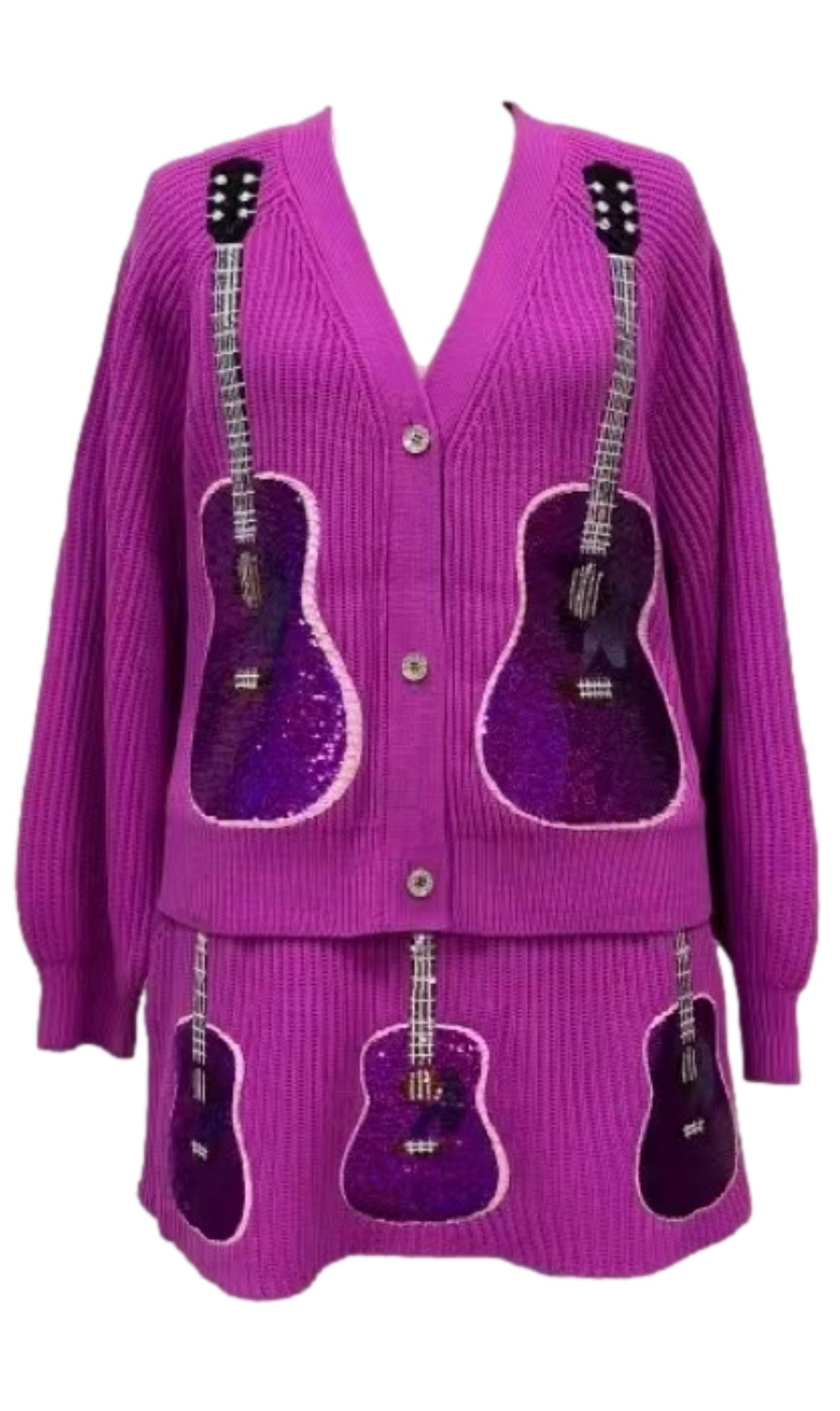 Queen of Sparkles Bright Purple Guitar Skirt