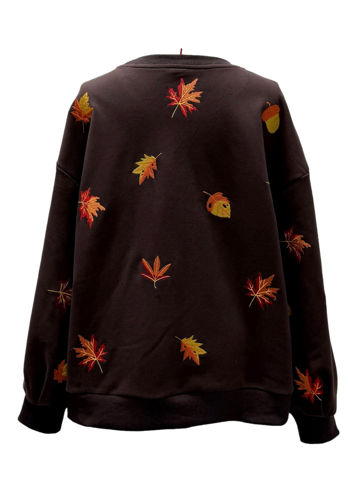 Queen of Sparkles Brown Big Turkey & Leaves Sweatshirt