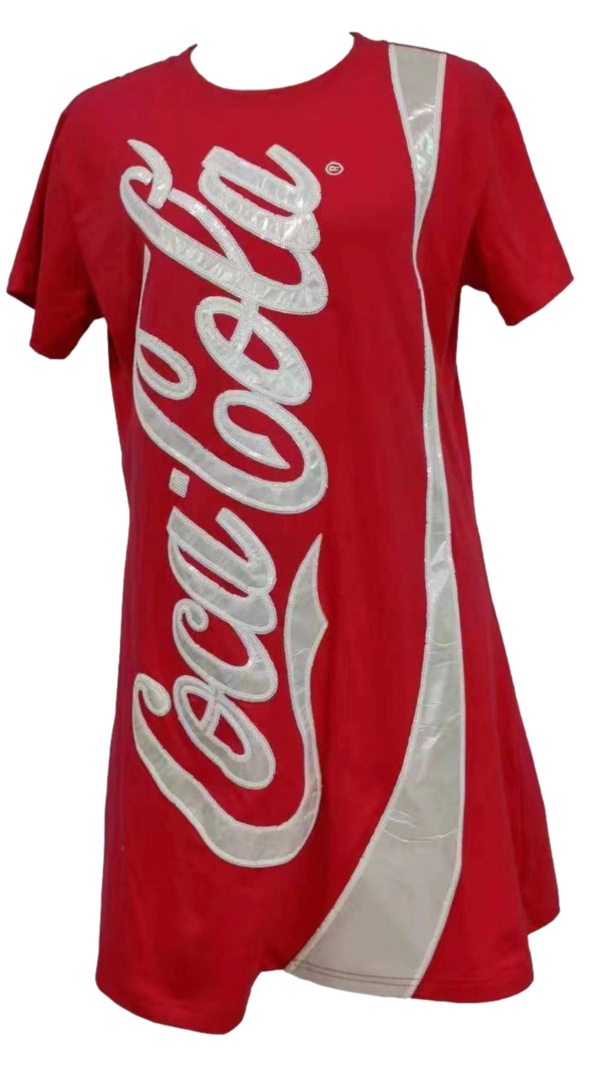 red coke dress 80s Vtg Coke Coca Cola M Red T-Shirt Dress Ringer Jersey DRESS y2k punk oversize