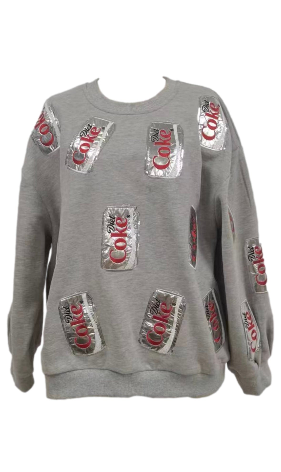 Queen of Sparkles Grey Scattered Diet Coke Can Short Set
